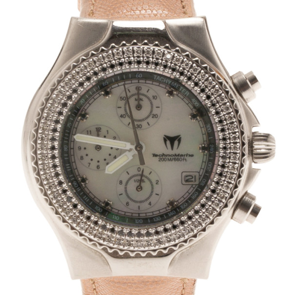 TechnoMarine White Stainless Steel Techno Millenium Women's Wristwatch 40MM