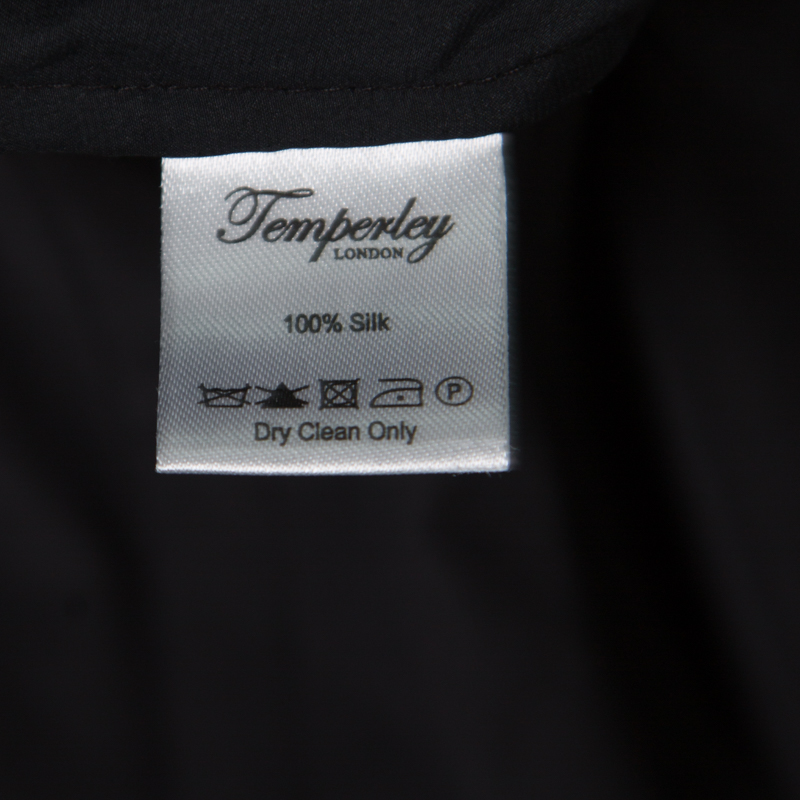 Pre-owned Temperley London Black Silk Criss Cross Detail Strapless Harem Jumpsuit S