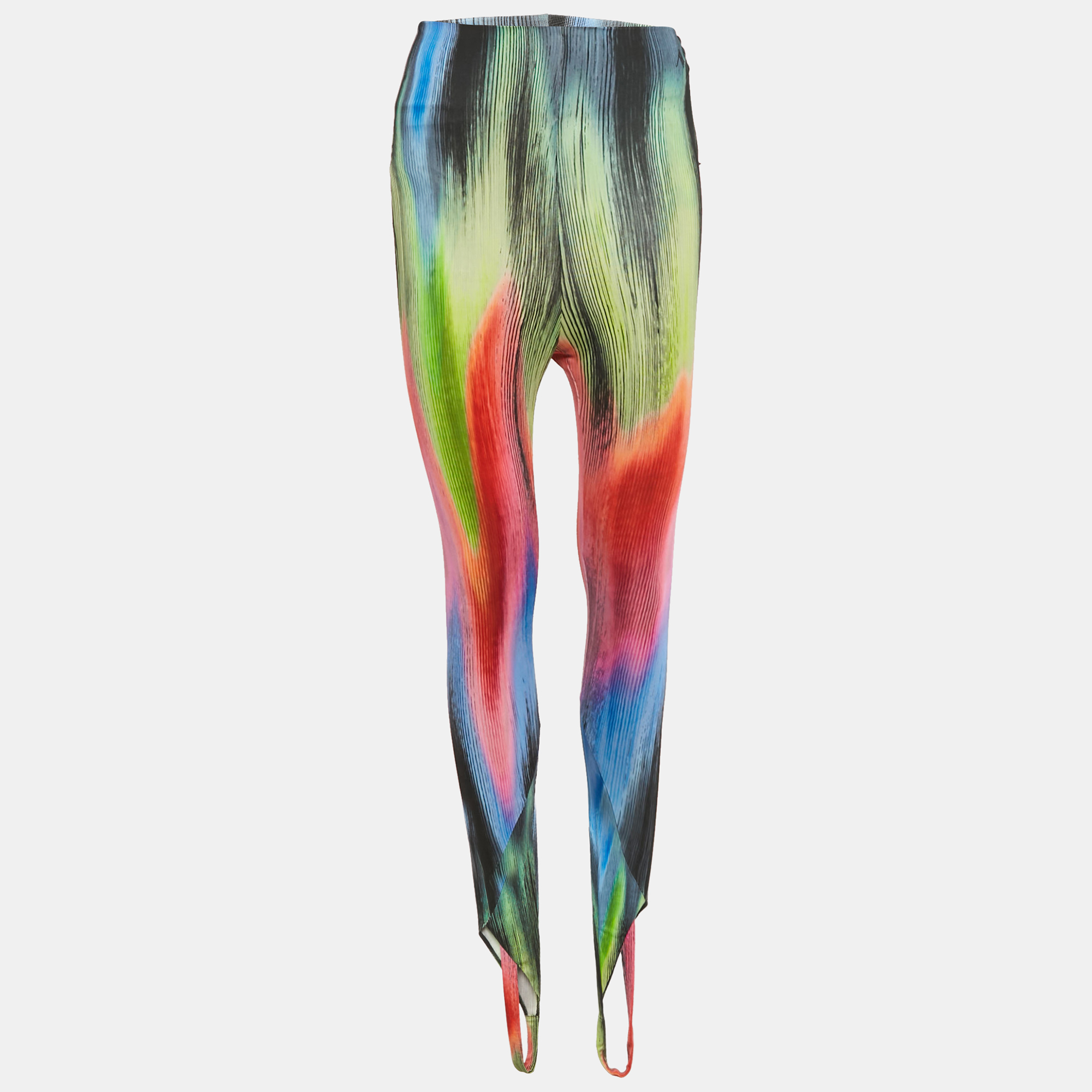Click to view more detailed imagery on our partner's website Pre-owned Attico Multicolor Jersey Jamie High-rise Stirrup Leggings S