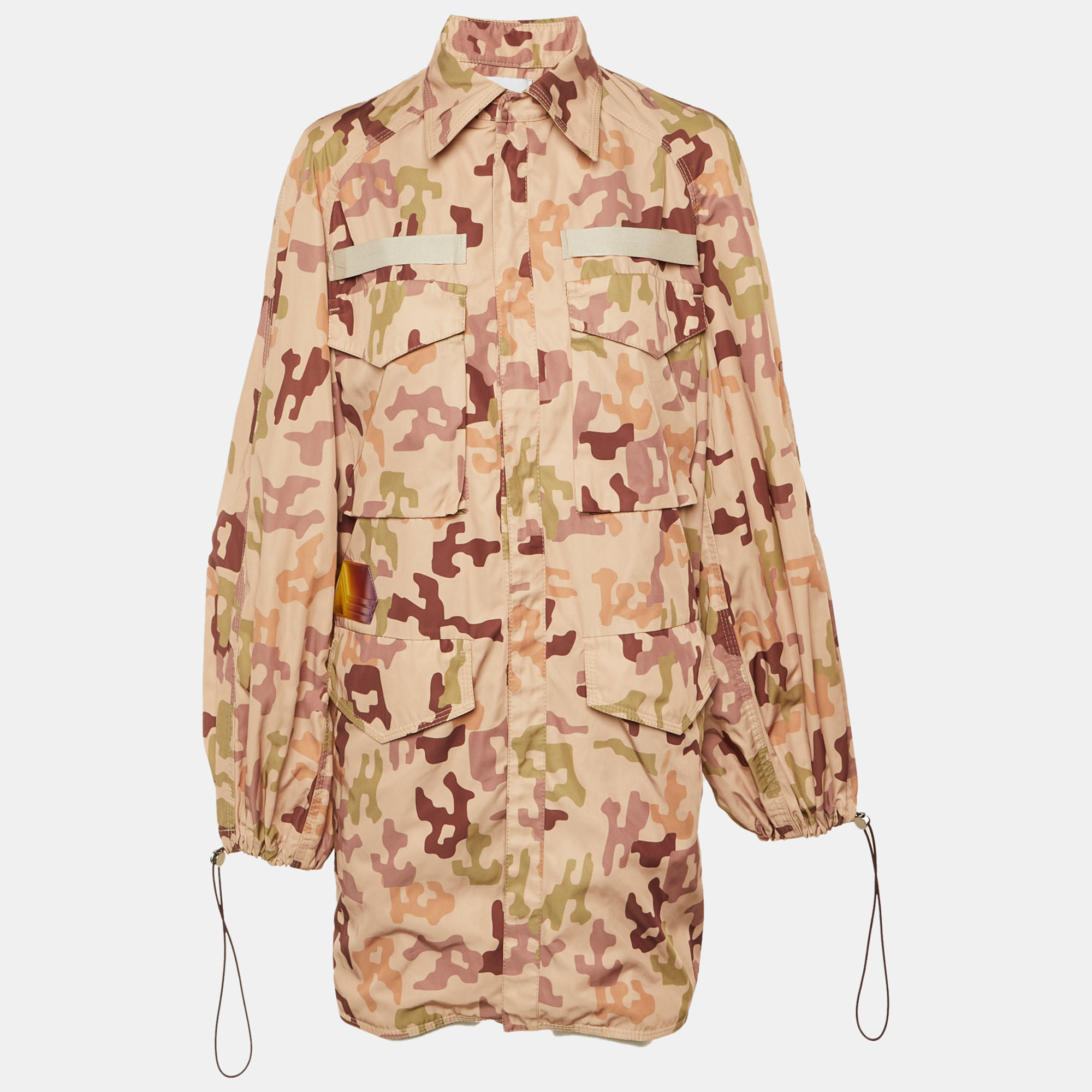 

The Attico Beige Camouflage Print Synthetic Dexter Life Jacket S