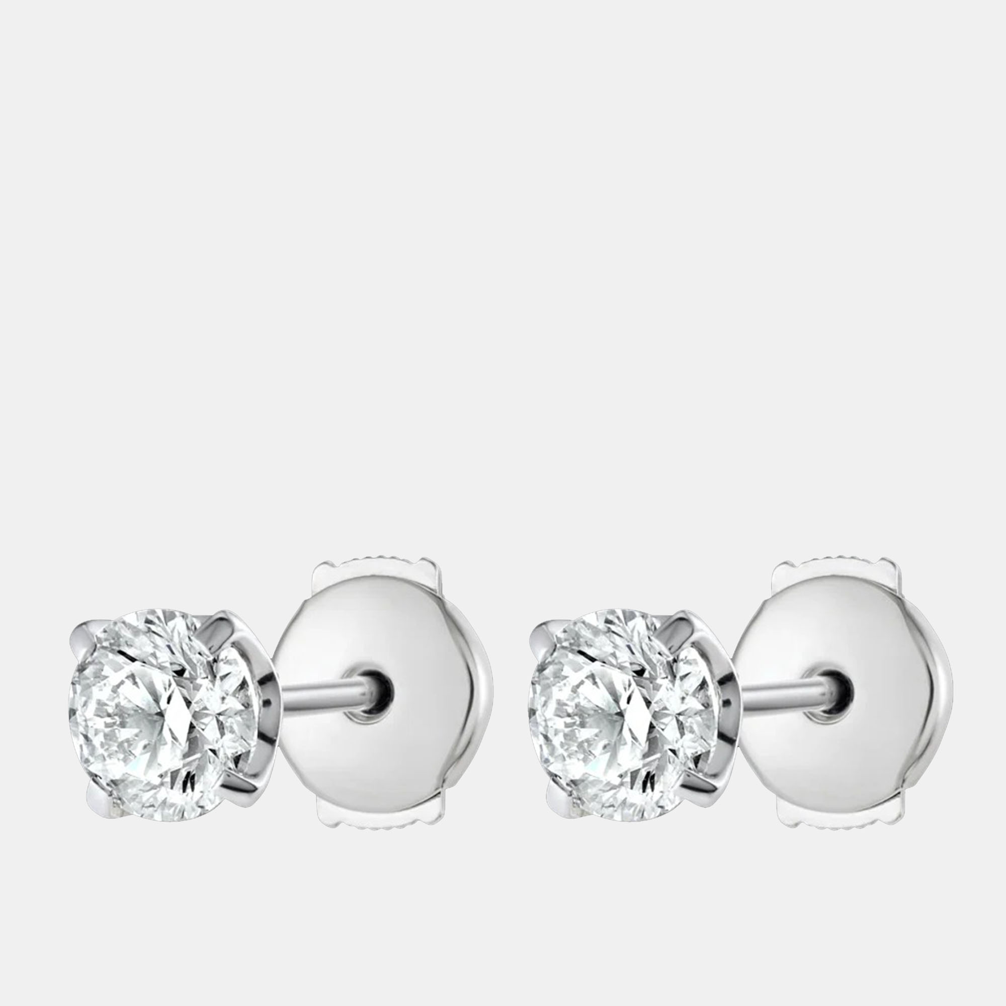 

18k White Gold Classic 2.00 cts Lab Grown Diamond Stud Earrings