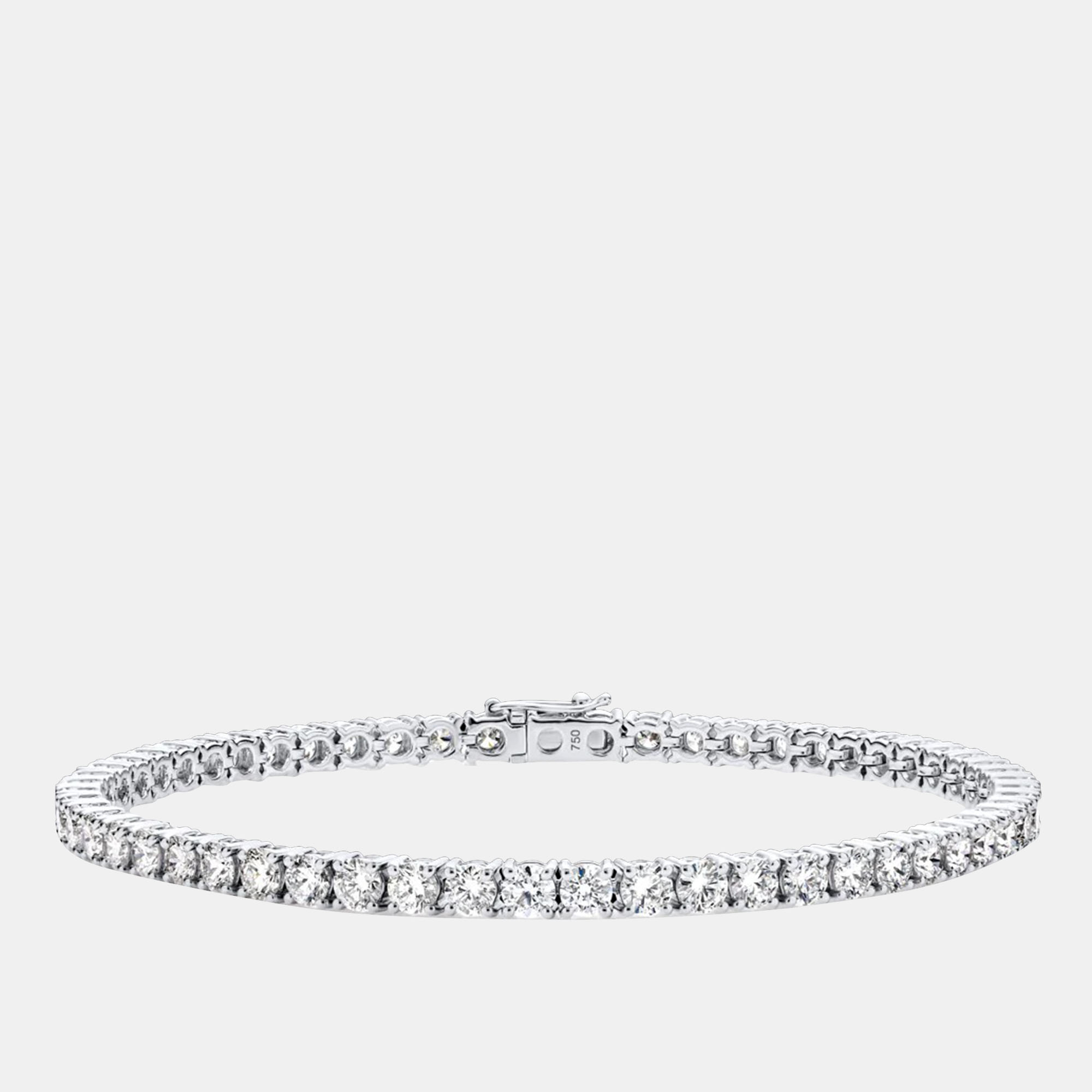 

18k White Gold Stunning 6.00 cts Lab Grown Diamond Tennis Bracelet