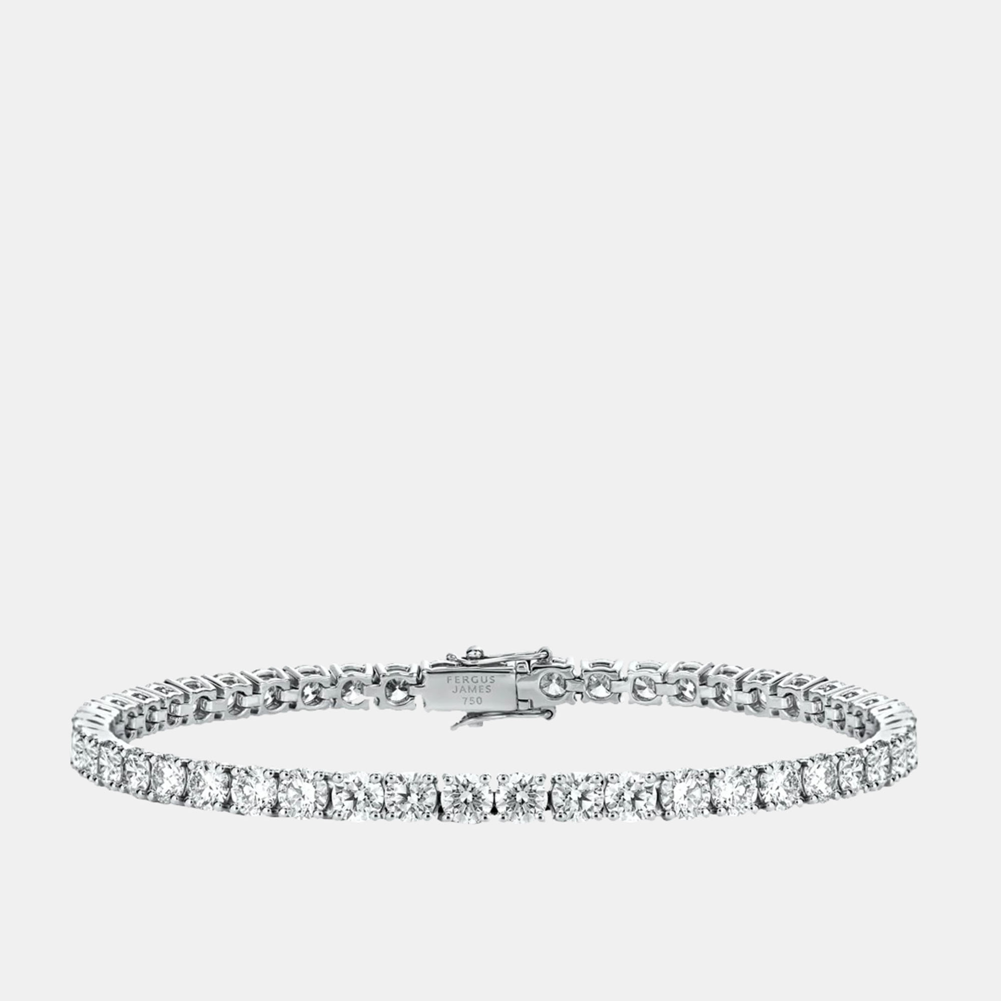 

18k White Gold Stunning 7.50 cts Lab Grown Diamond Tennis Bracelet