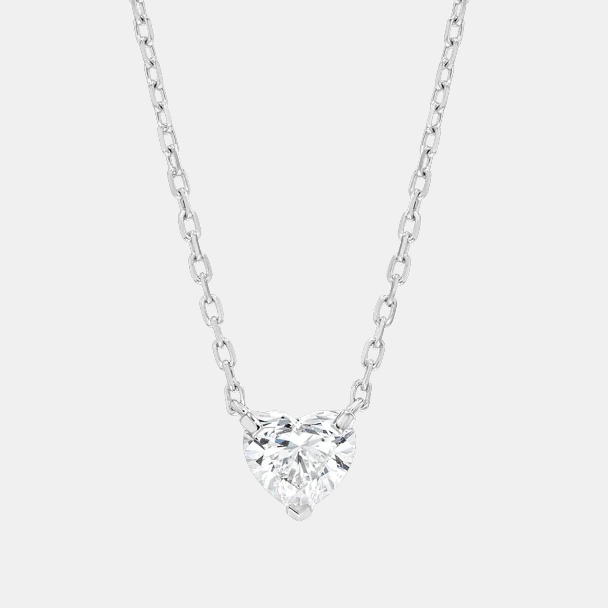 

18k White Gold Elegant 0.30 ct Lab Grown Diamond Chain Necklace