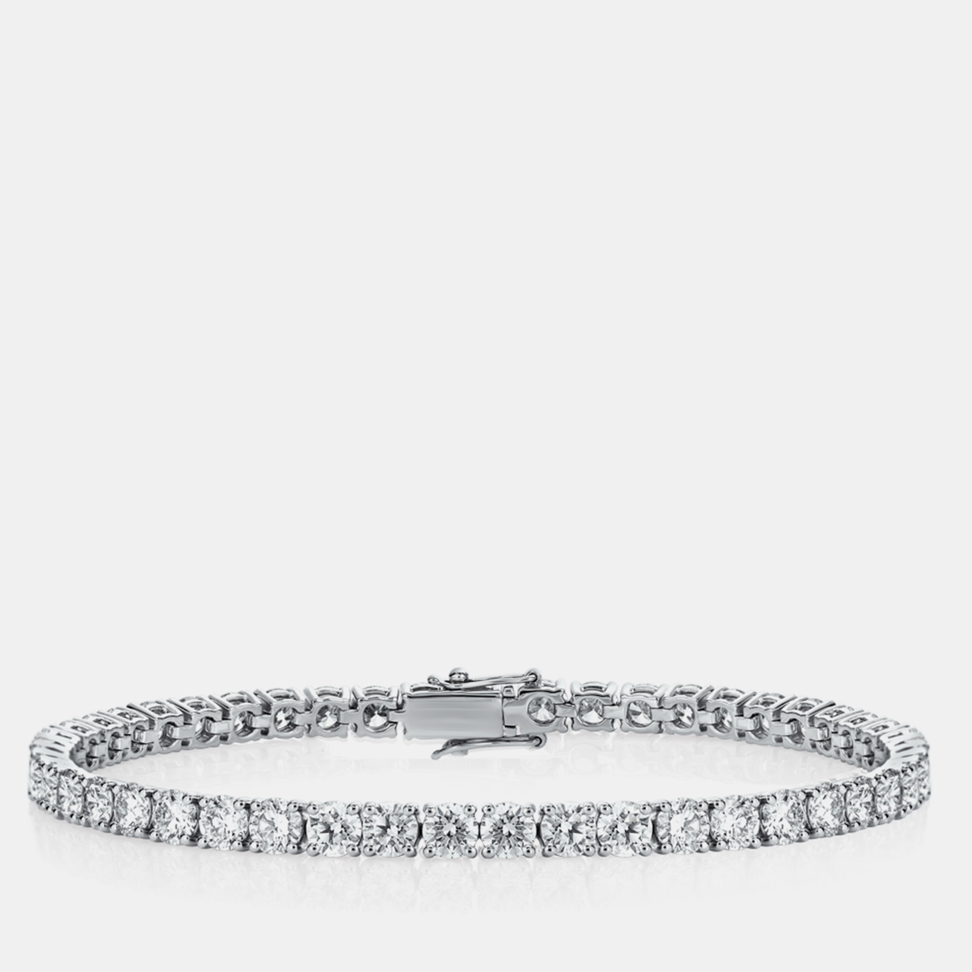 

18k White Gold Stunning 7.50 cts Lab Grown Round Diamond Tennis Bracelet