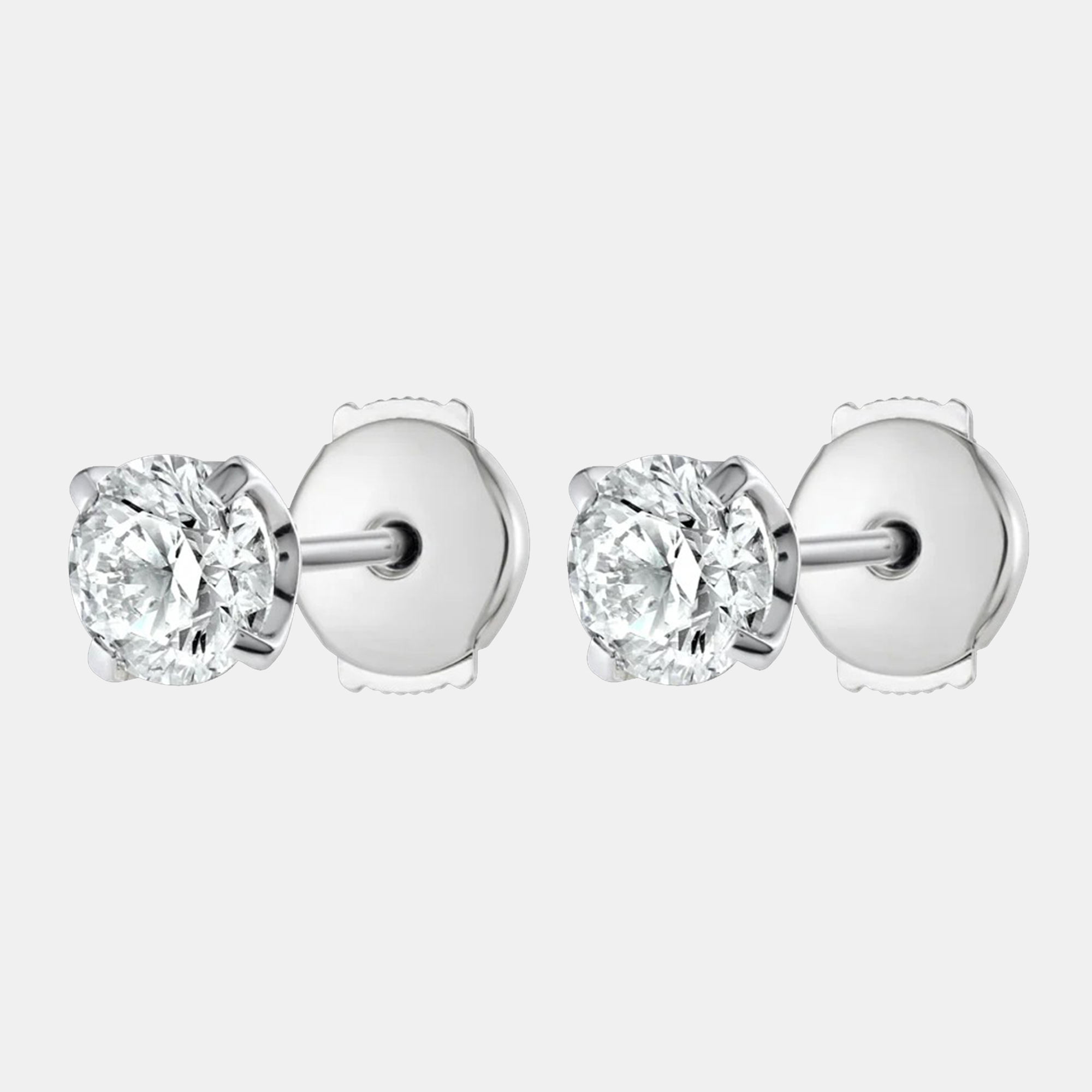 

18k White Gold Classic 2.00 cts Lab Grown Diamond Stud Earrings