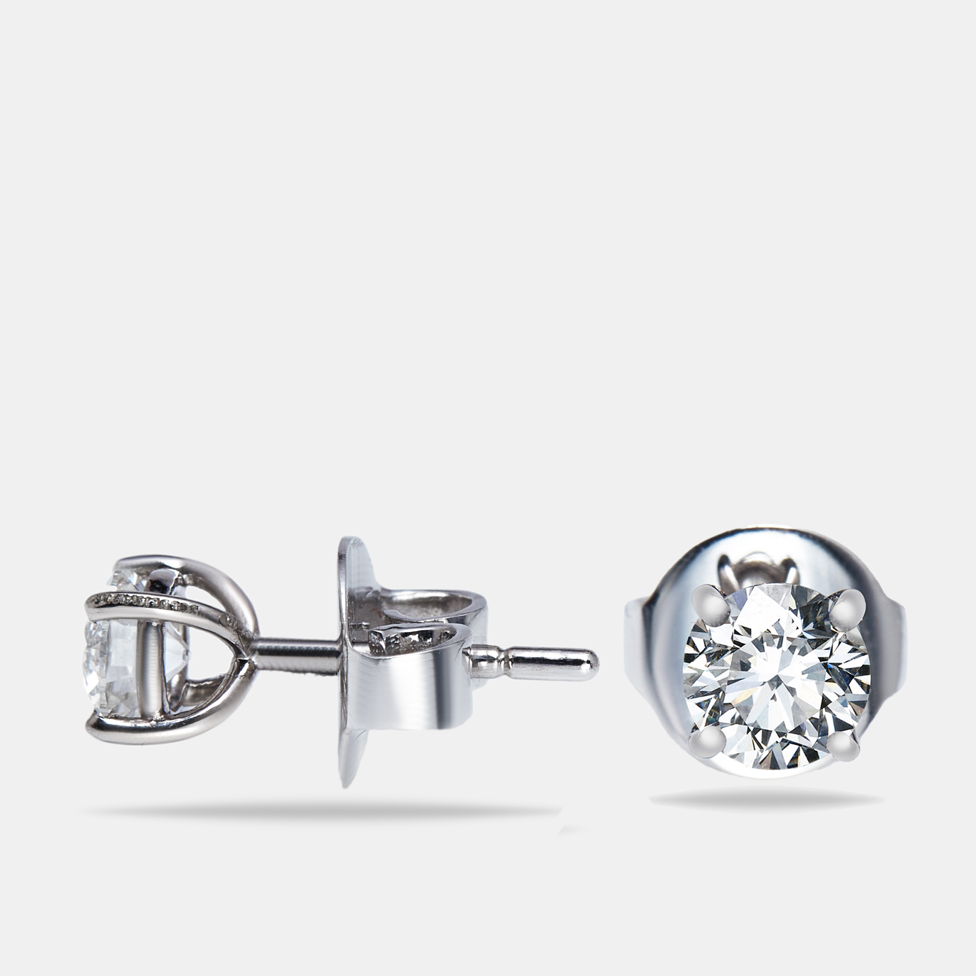 The Diamond Edit Lab Grown Diamonds 1.10 cts White Gold Stud Earrings 