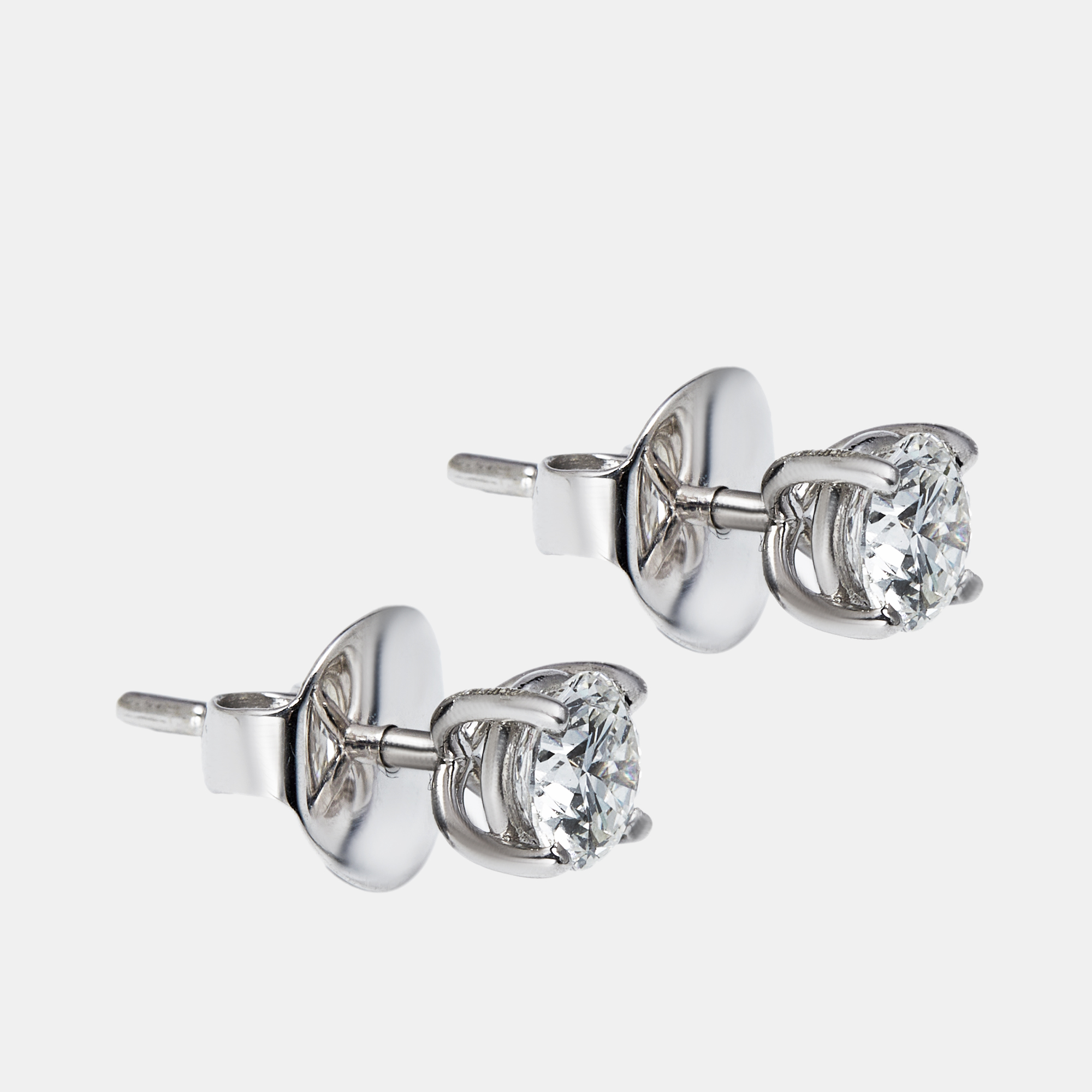 The Diamond Edit Lab Grown Diamonds 1.10 cts White Gold Stud Earrings 