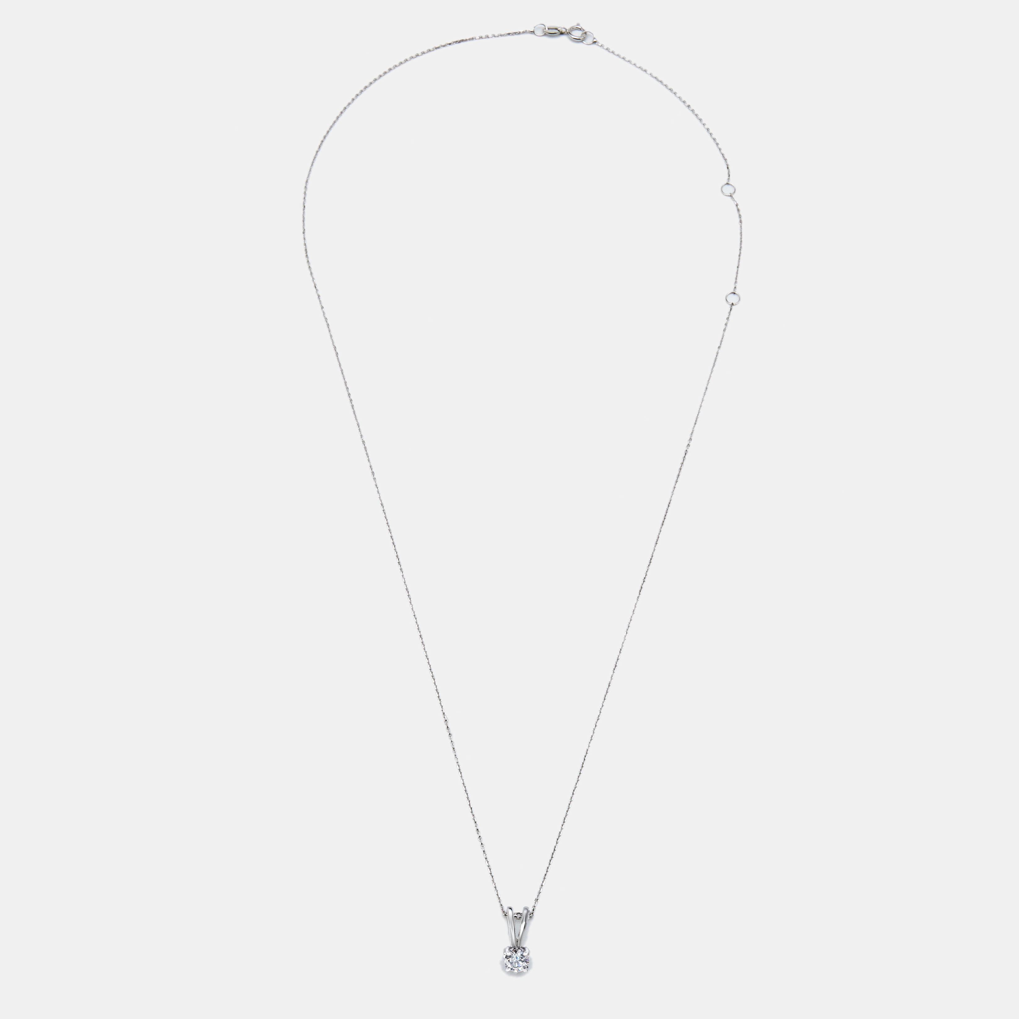 The Diamond Edit Lab Grown Diamond 0.50 ct White Gold Pendant Necklace 