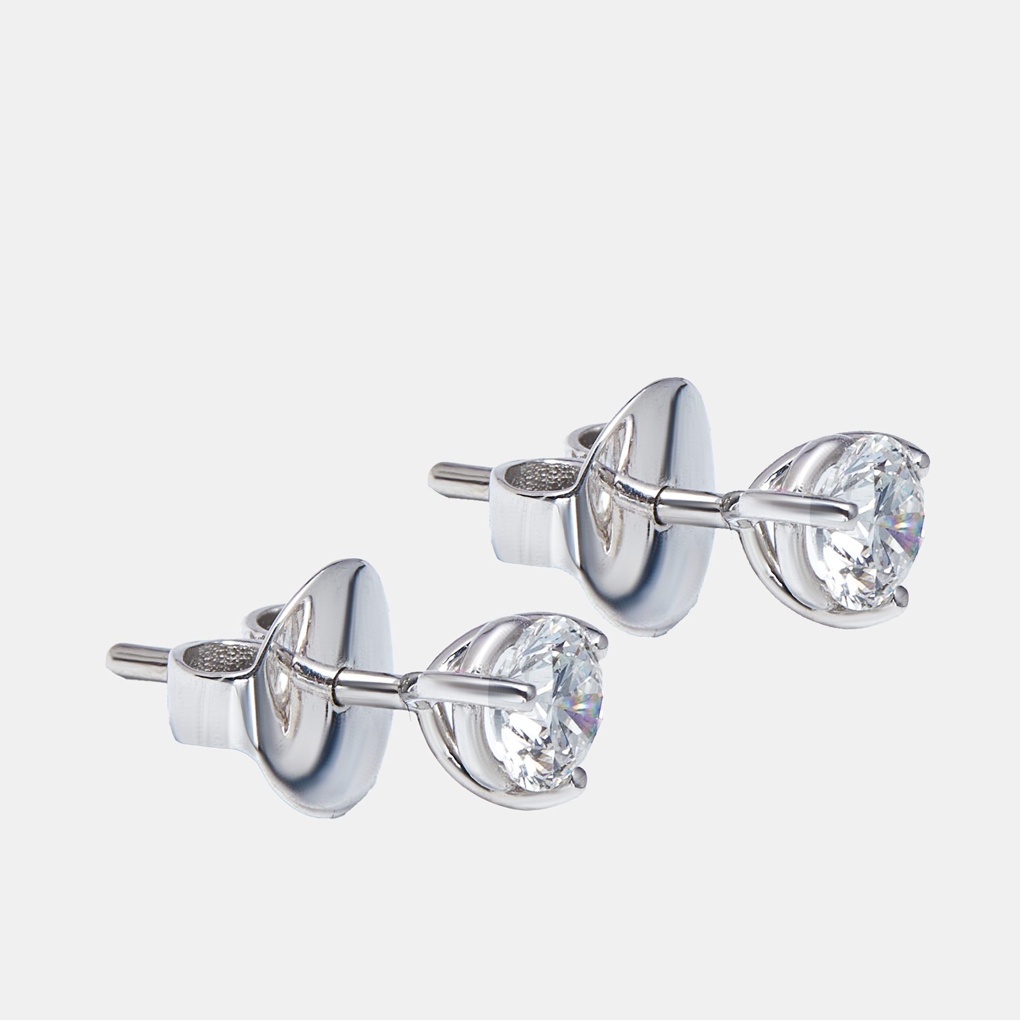The Diamond Edit Lab Grown Diamond 1.00 ct White Gold Stud Earrings 
