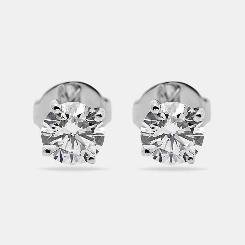 

The Diamond Edit Lab Grown Diamond 2.18 cts White Gold Stud Earrings