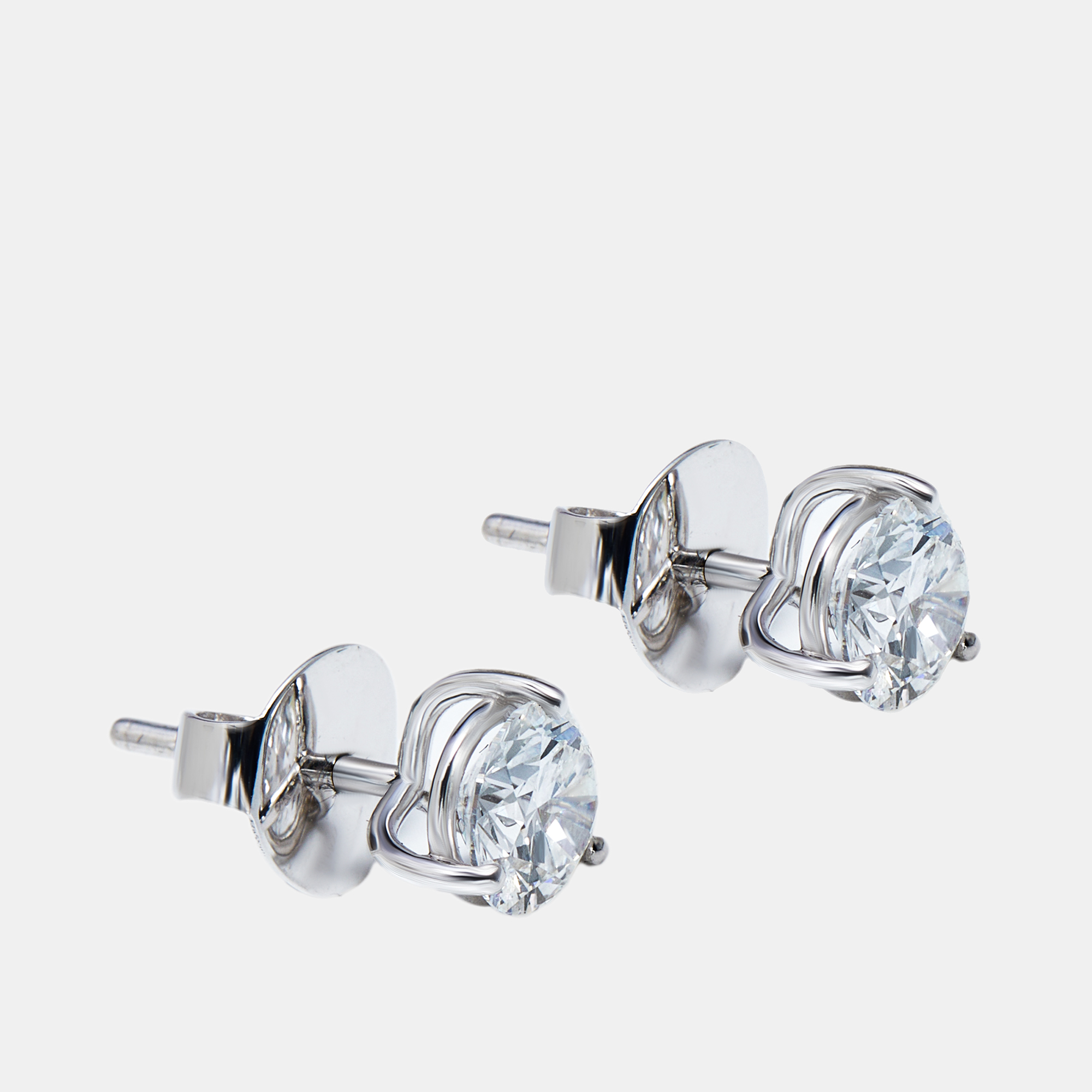 The Diamond Edit Lab Grown Diamond 2.09 cts White Gold Stud Earrings 