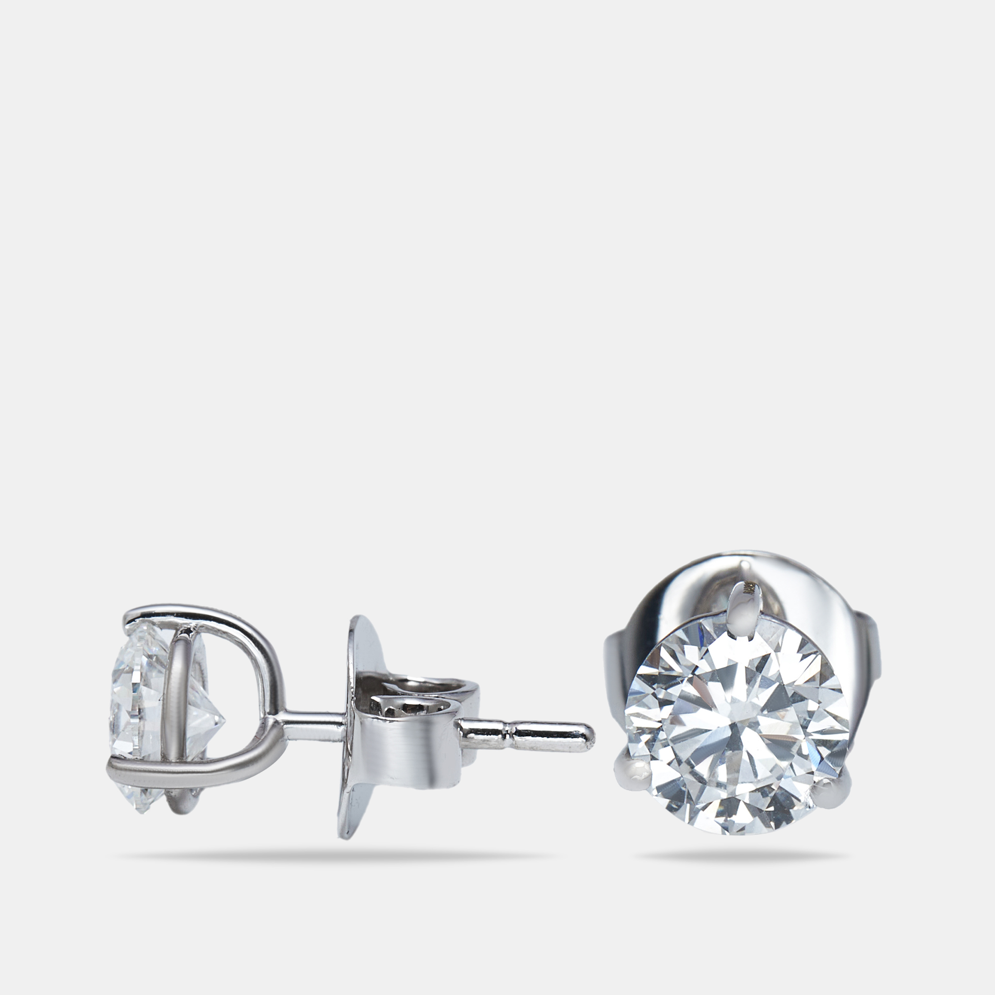 The Diamond Edit Lab Grown Diamond 2.09 cts White Gold Stud Earrings 
