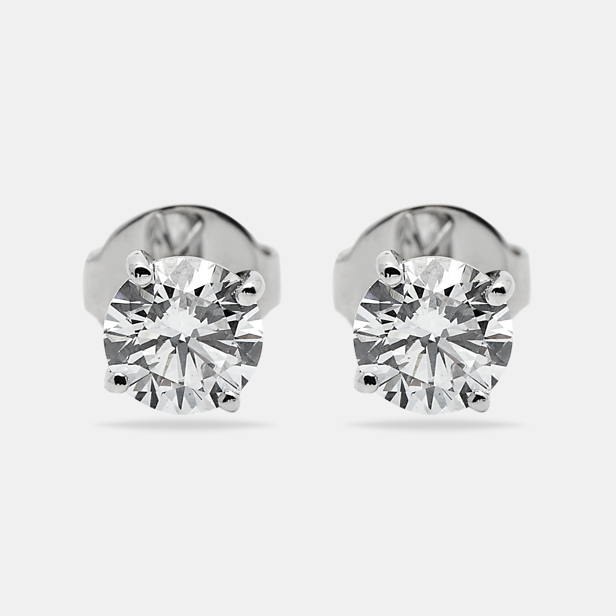 

The Diamond Edit Lab Grown Diamond 2.10 cts White Gold Solitare Stud Earrings