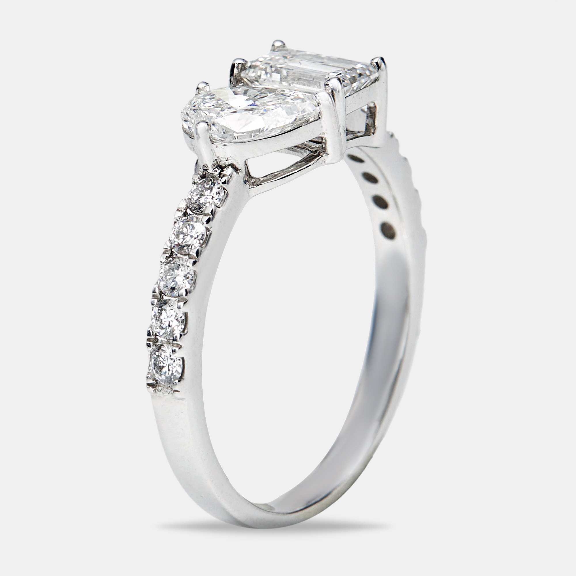 

1.30 cts Lab Grown Diamond 18k White Gold Ring Size