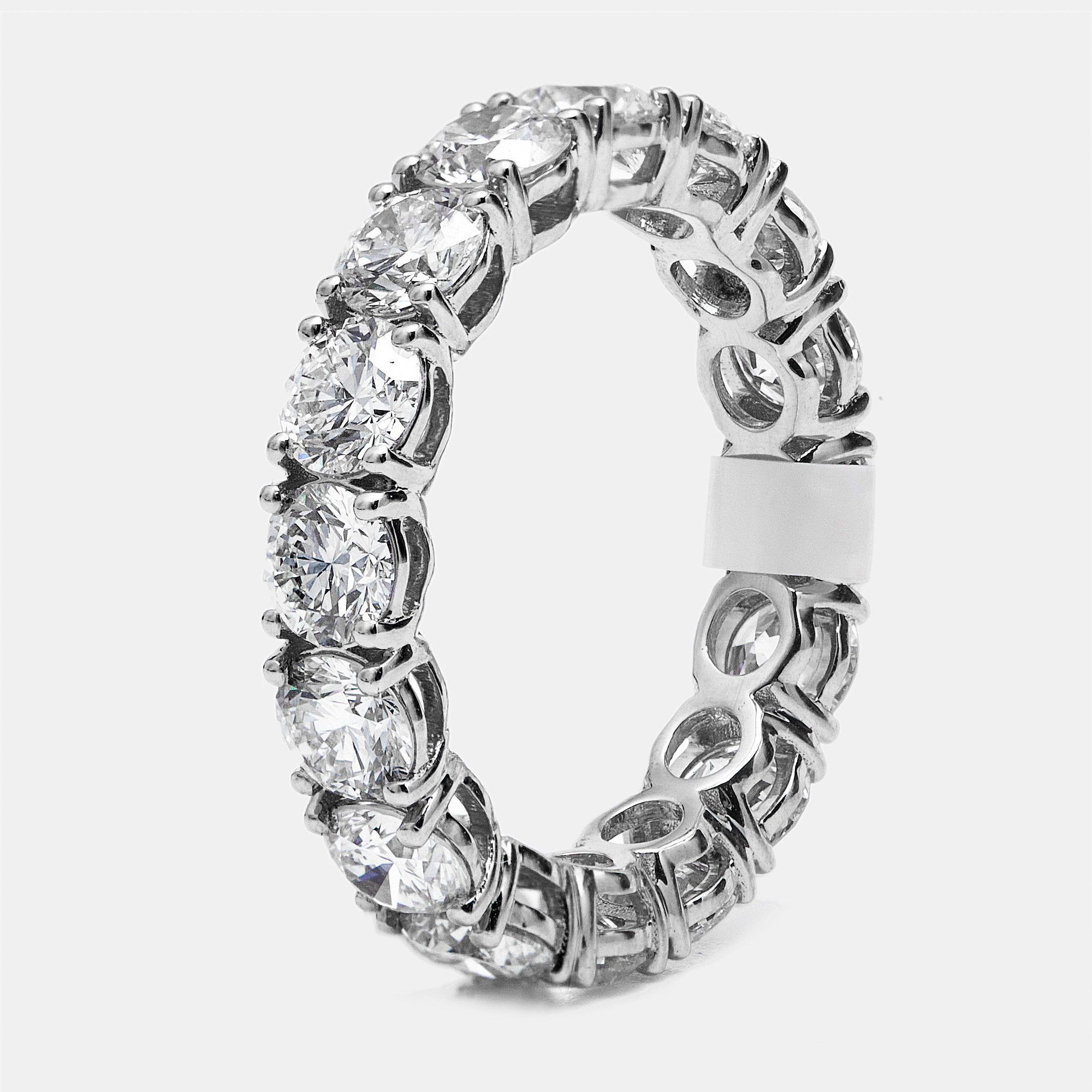 

4.4 cts Round Brilliant Lab Grown Diamonds 18k White Gold Eternity Band Ring Size