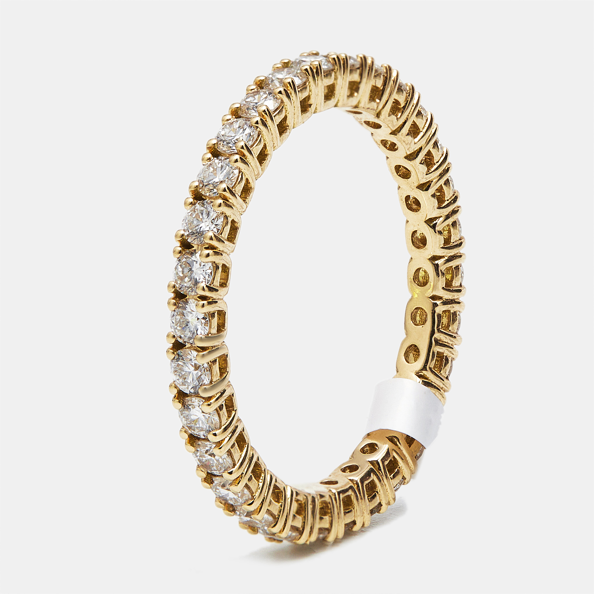 

1.00 ct Round Brilliant Lab Grown Diamond 18k Yellow Gold Eternity Band Ring Size