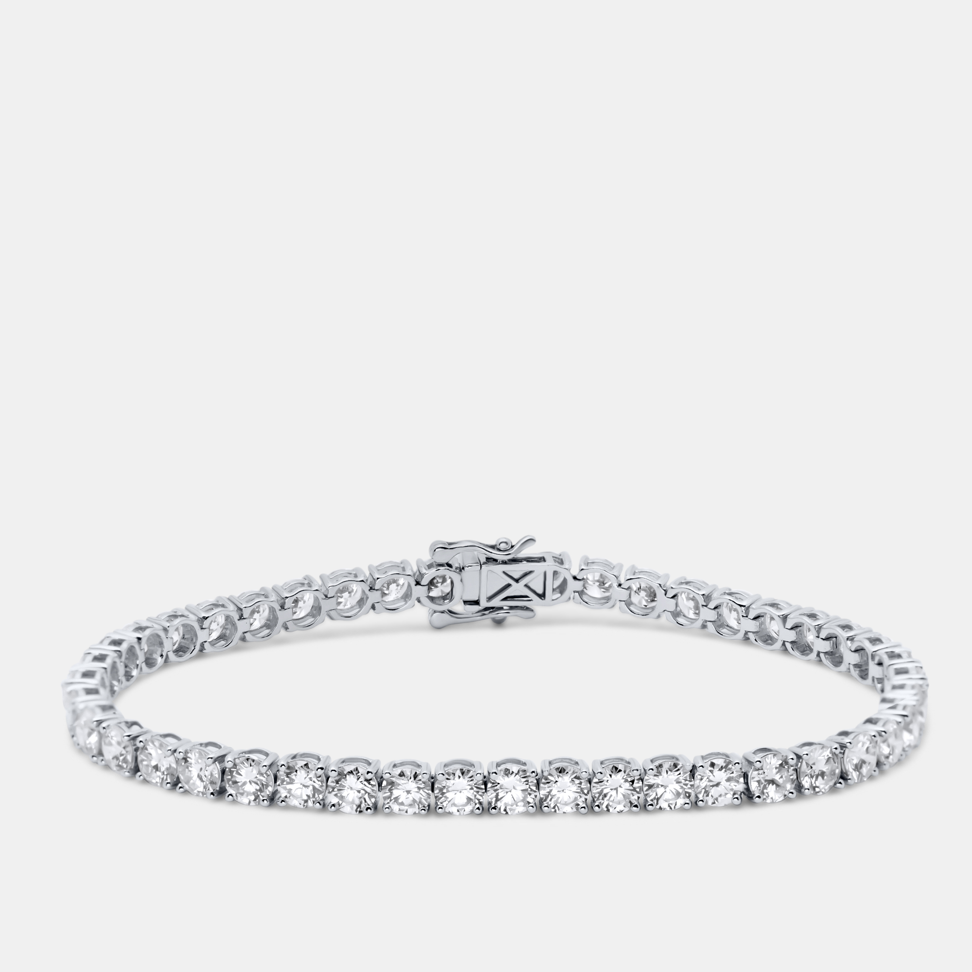 

10 cts Round Cut Lab Grown Diamond 14k White Gold Bracelet