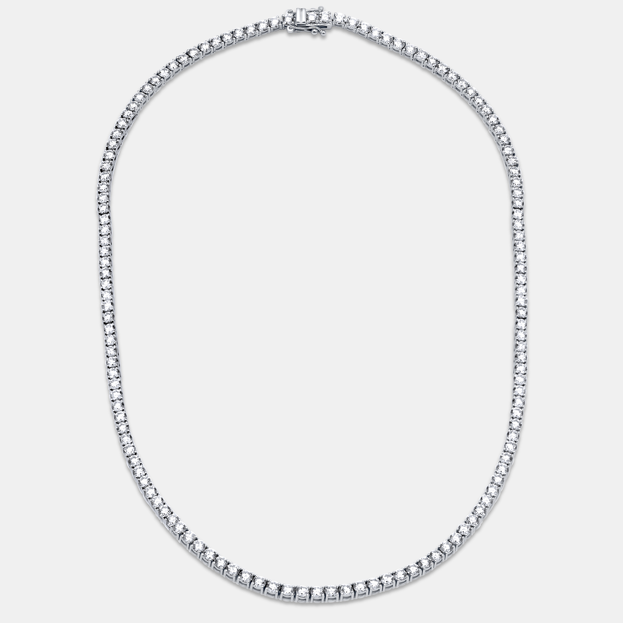 

13.50 cts Round Lab Grown Diamond 18k White Gold Necklace