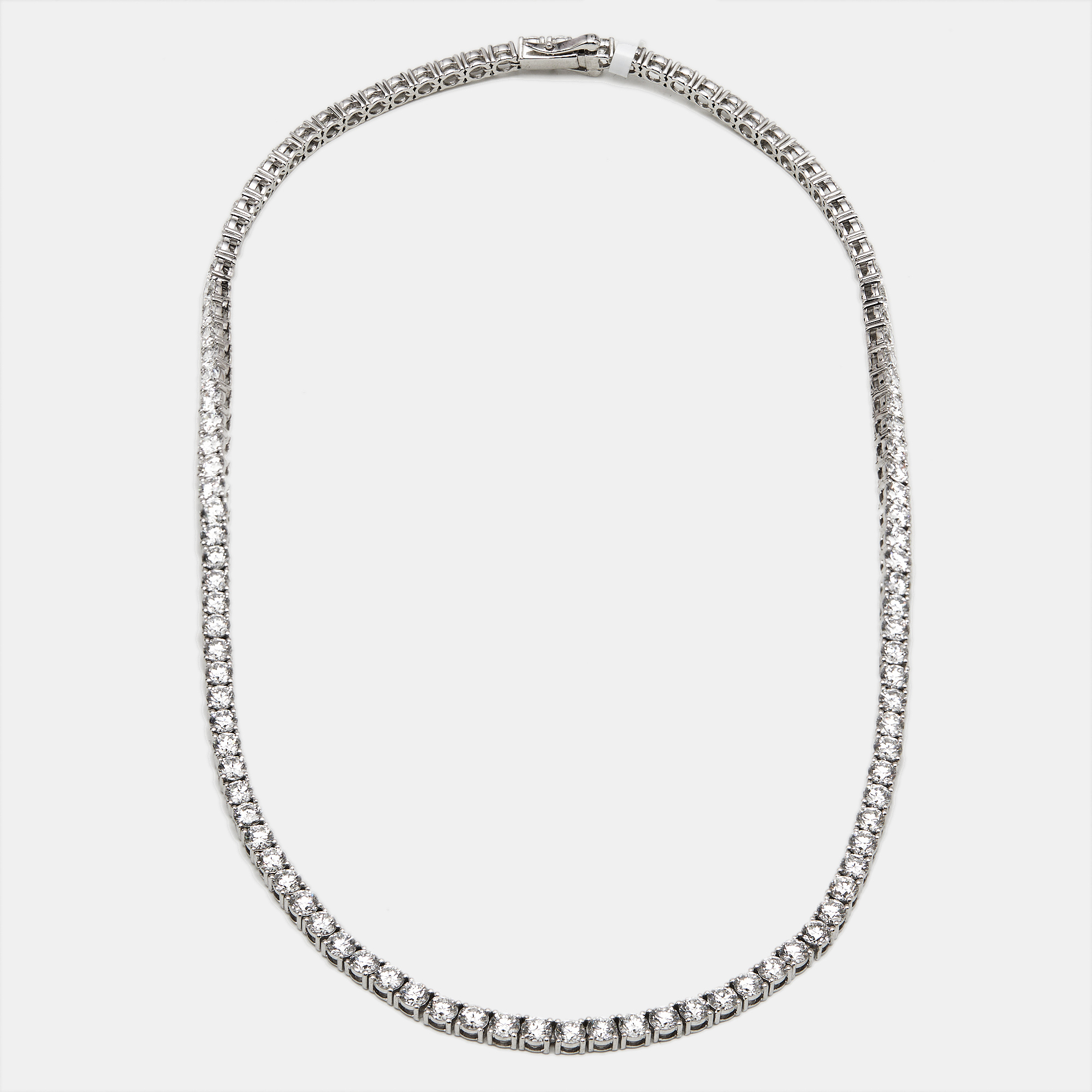 

26 cts Round Lab Grown Diamond 18k White Gold Necklace
