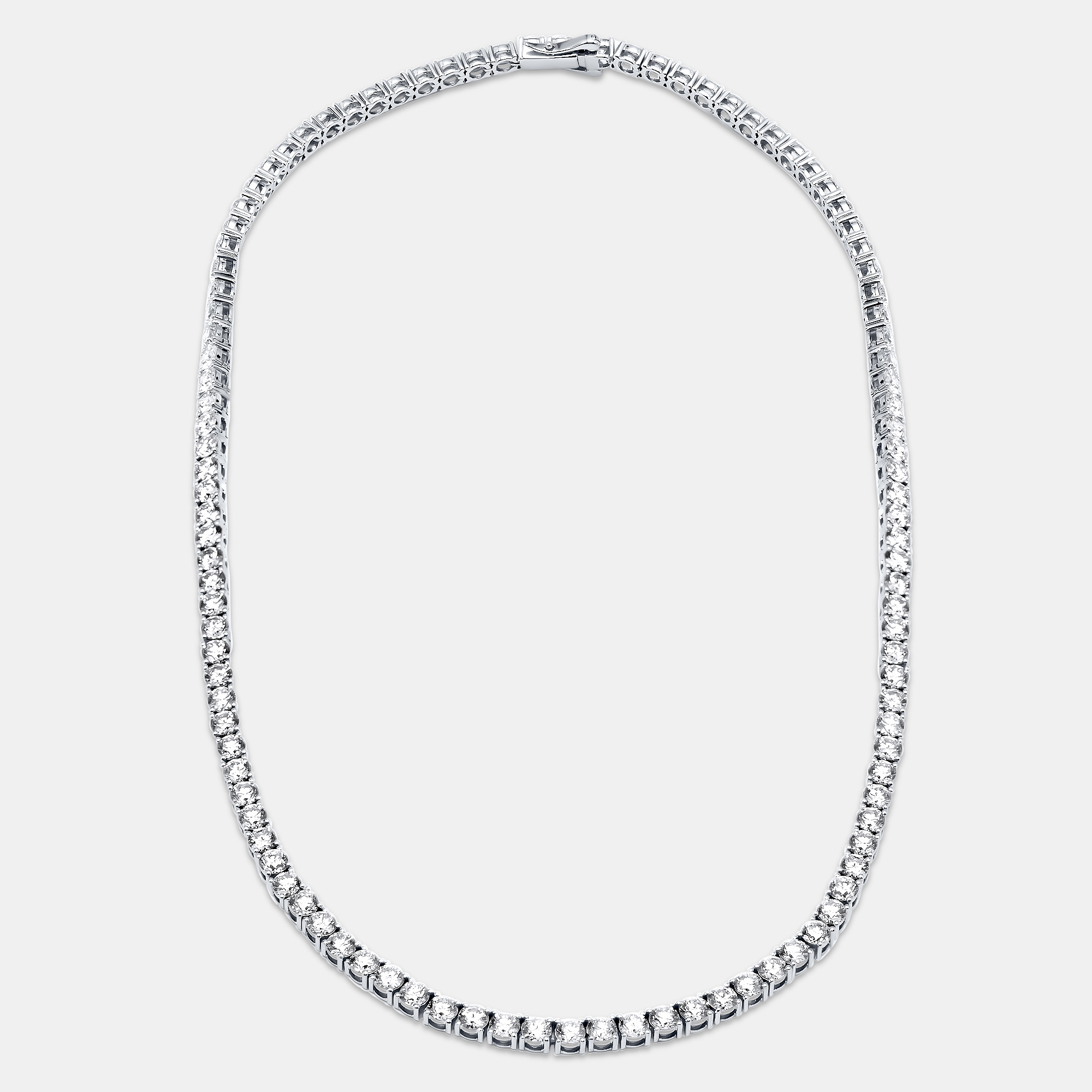 

26 cts Round Lab Grown Diamond 18k White Gold Necklace