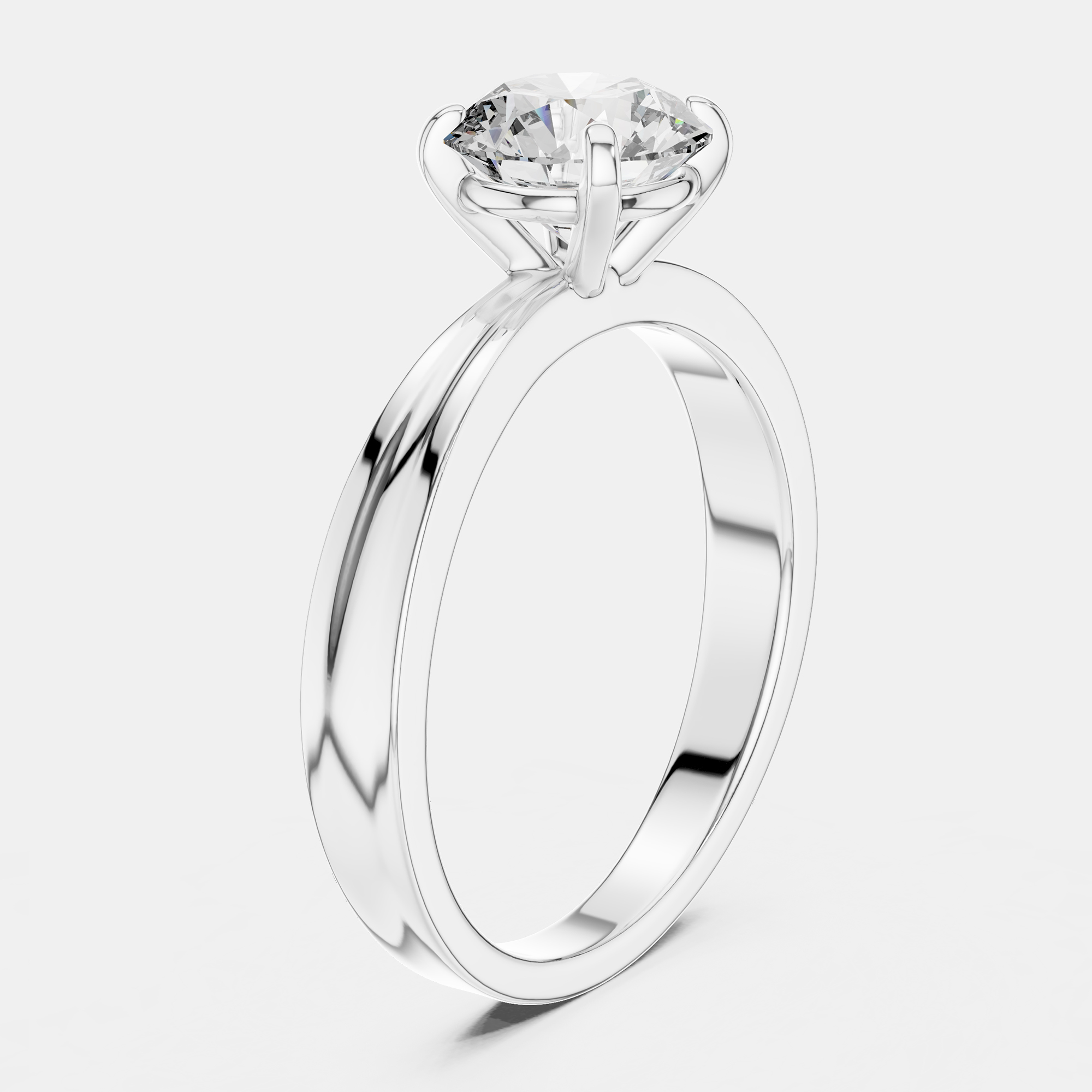 

3.00 ct Round 18k White Gold Lab Grown Diamonds Solitaire Diamond Band Size