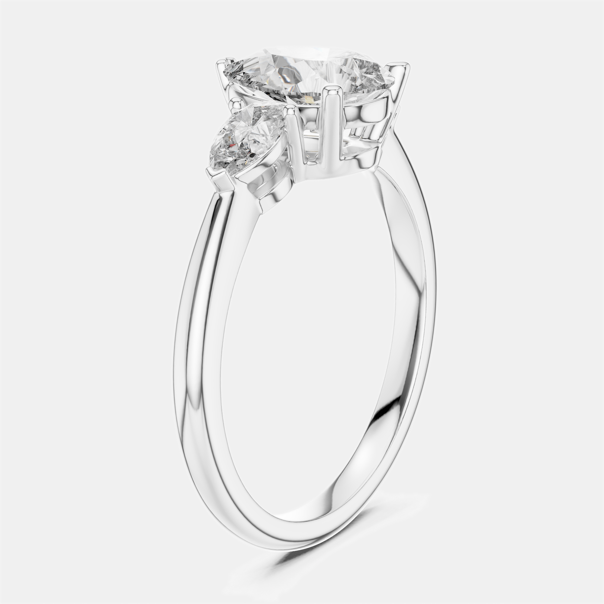 

1.50 ct Pear Cut 18k White Gold Lab Grown Diamond Ring Size