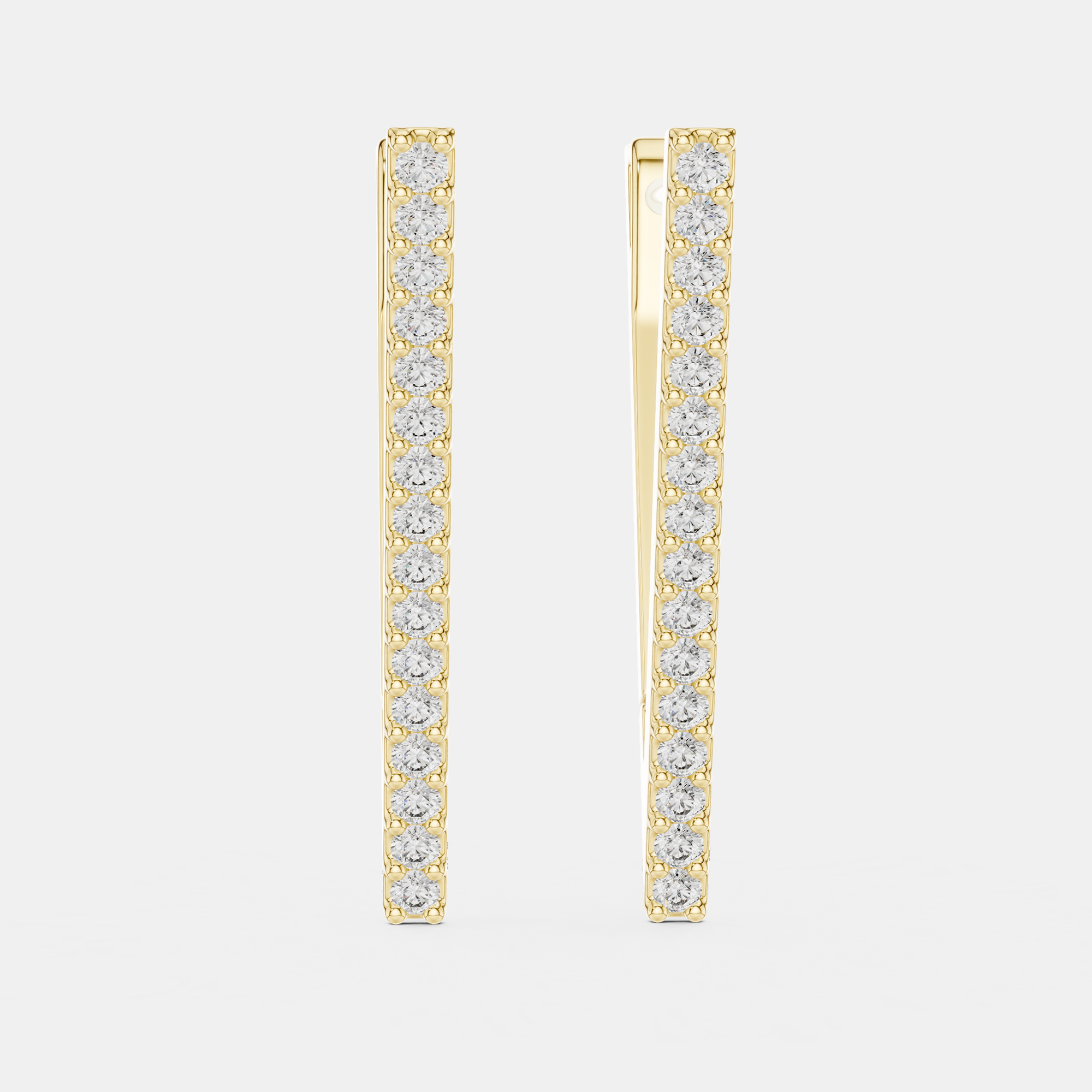 

1.00 cts Round Cut 18k Yellow Gold Lab Grown Diamond Earrings