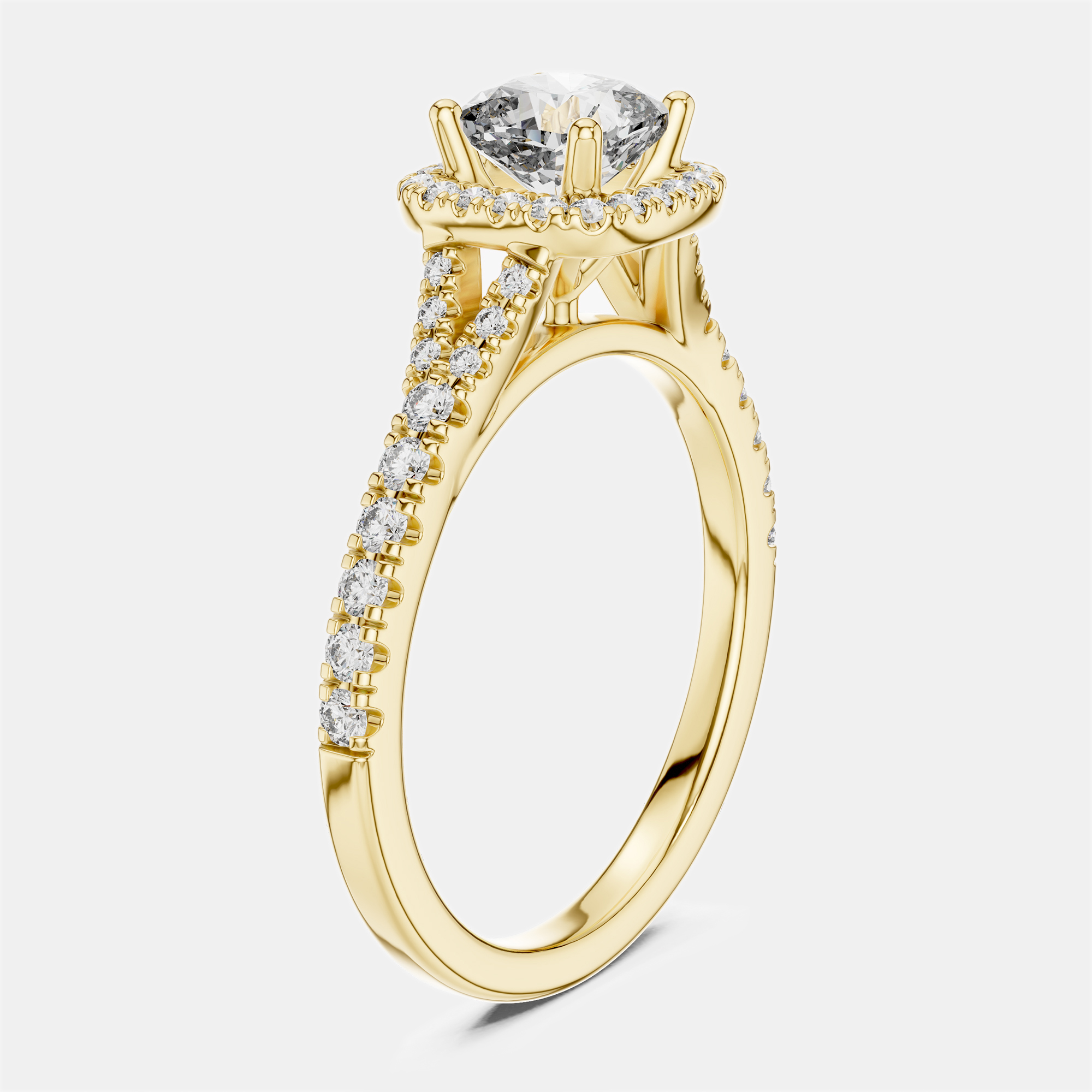 

1.00 cts Round 18k Yellow Gold Lab Grown Diamond Ring Size