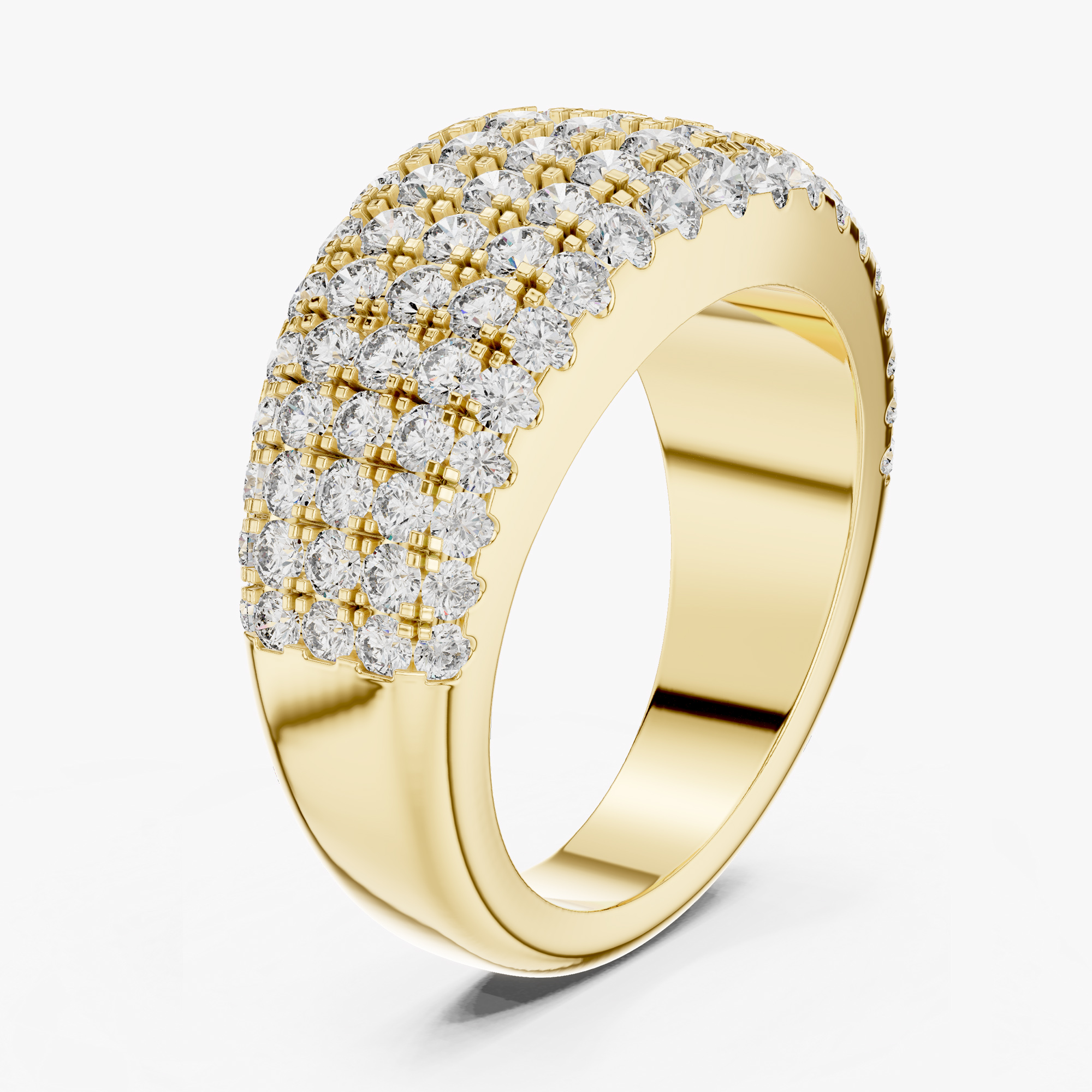 Pre-owned The Diamond Edit 2.00 Fancy Round Cut 18k Yellow Gold Lab Grown Diamond Ring Size 53