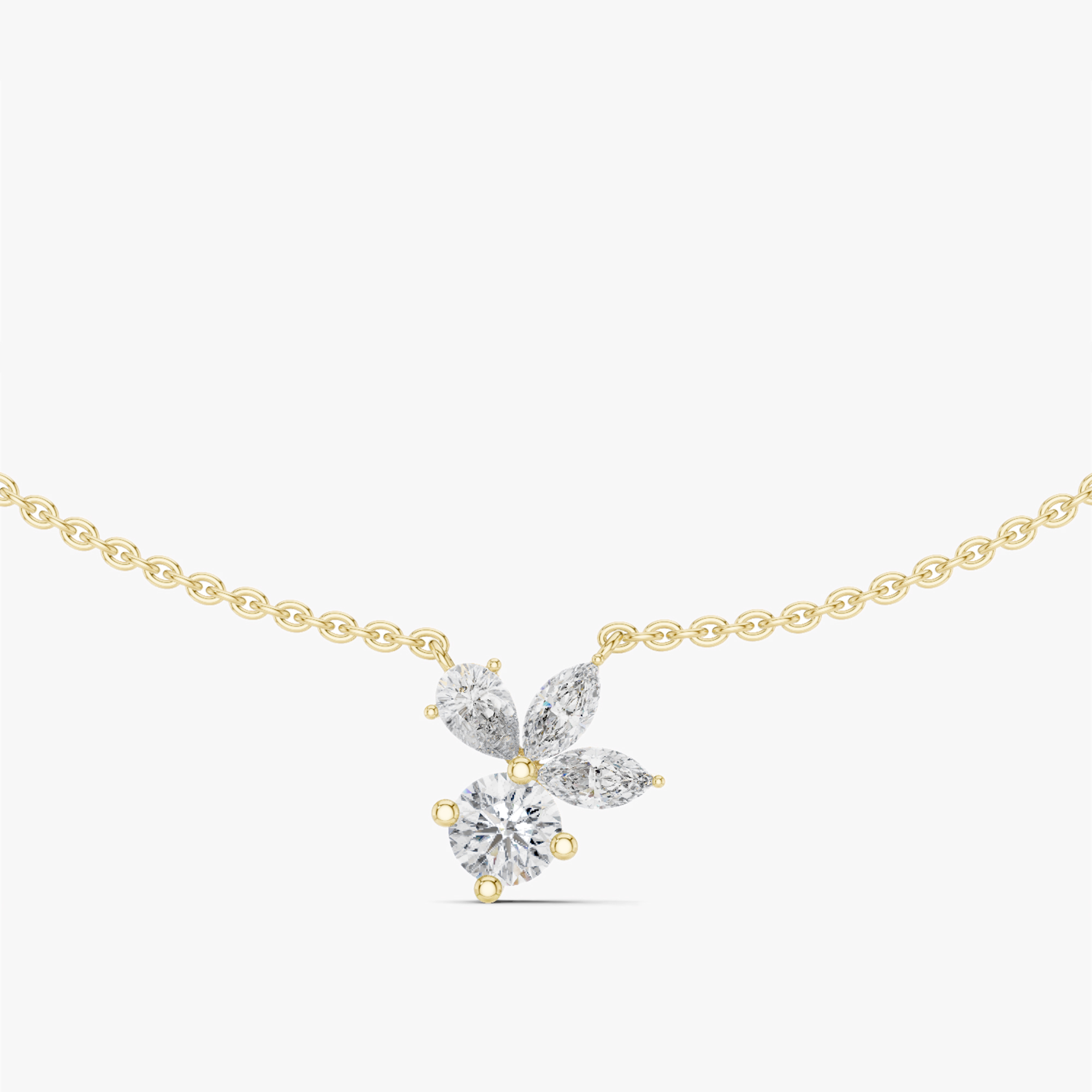 

2.00 cts Fancy Pear Cut 18k Yellow Gold Lab Grown Diamond Pendant Necklace