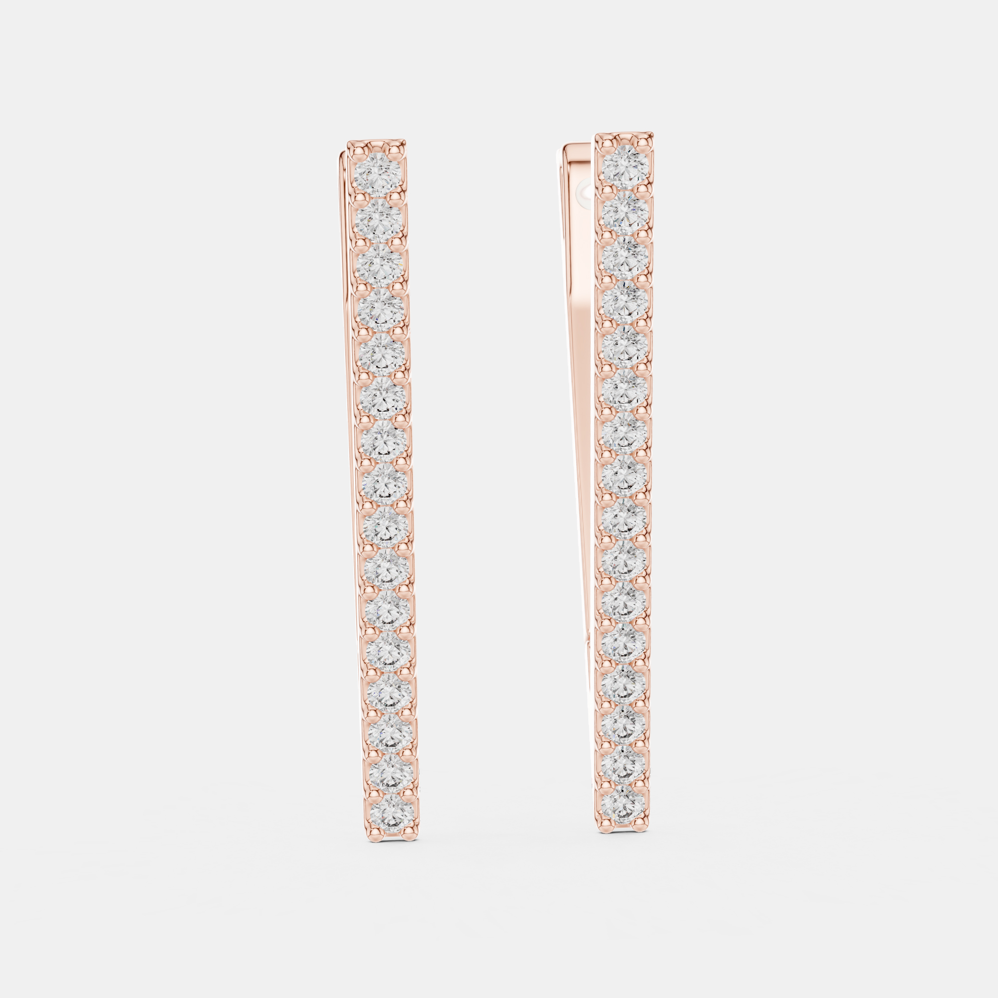

1.00 cts Round Cut 18k Rose Gold Lab Grown Diamond Earrings