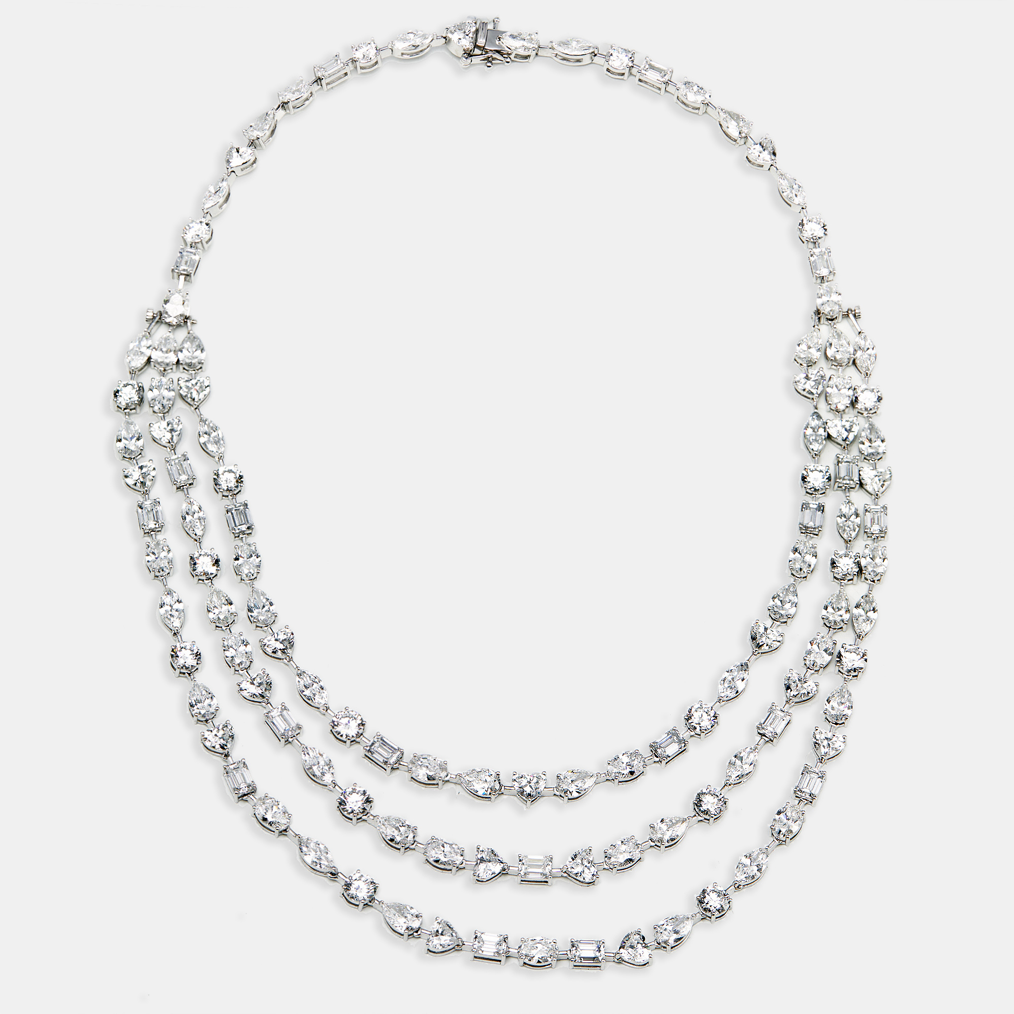 

58.5 cts Lab Grown Diamond 18k White Gold Necklace