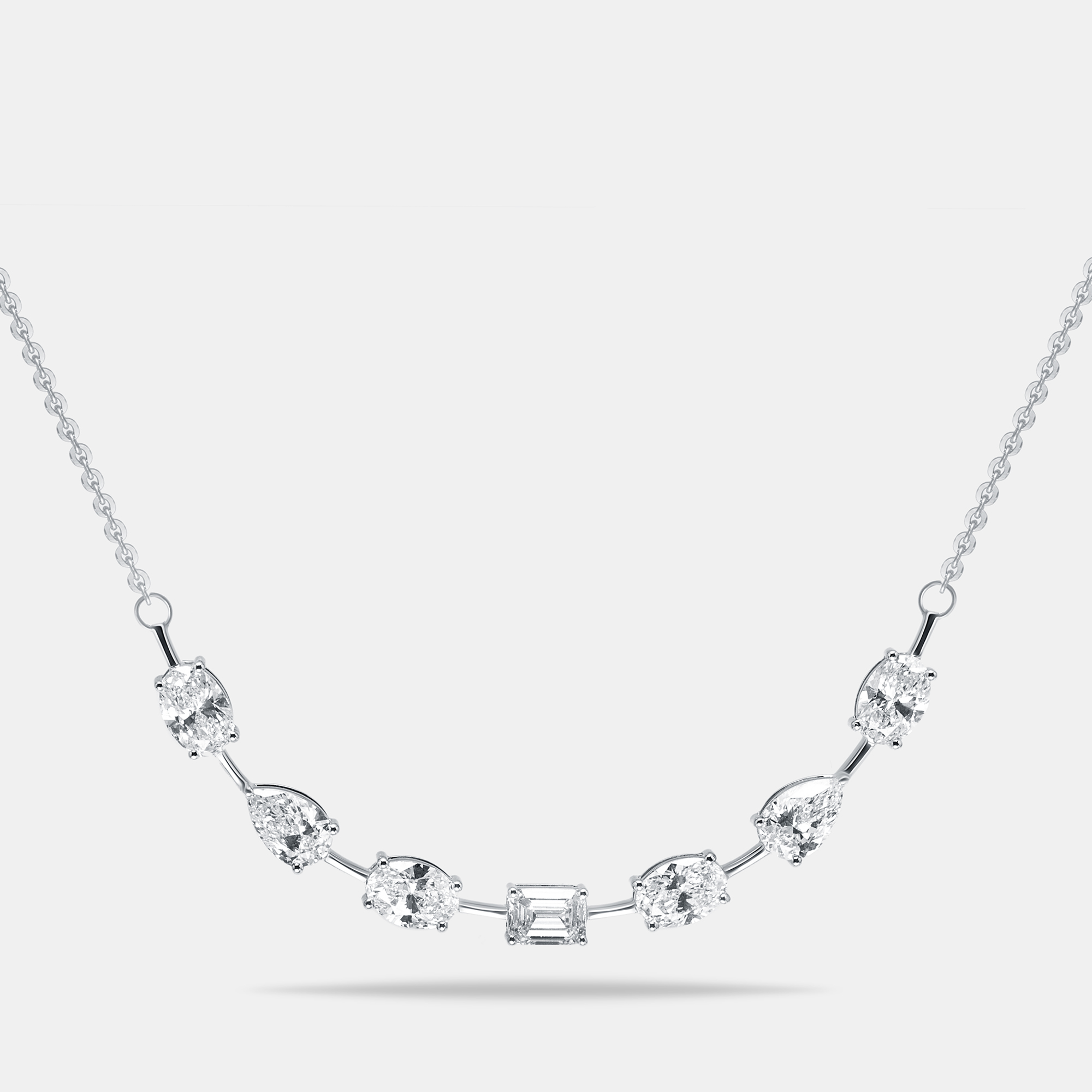 

3 cts Lab Grown Diamond 18k White Gold Necklace