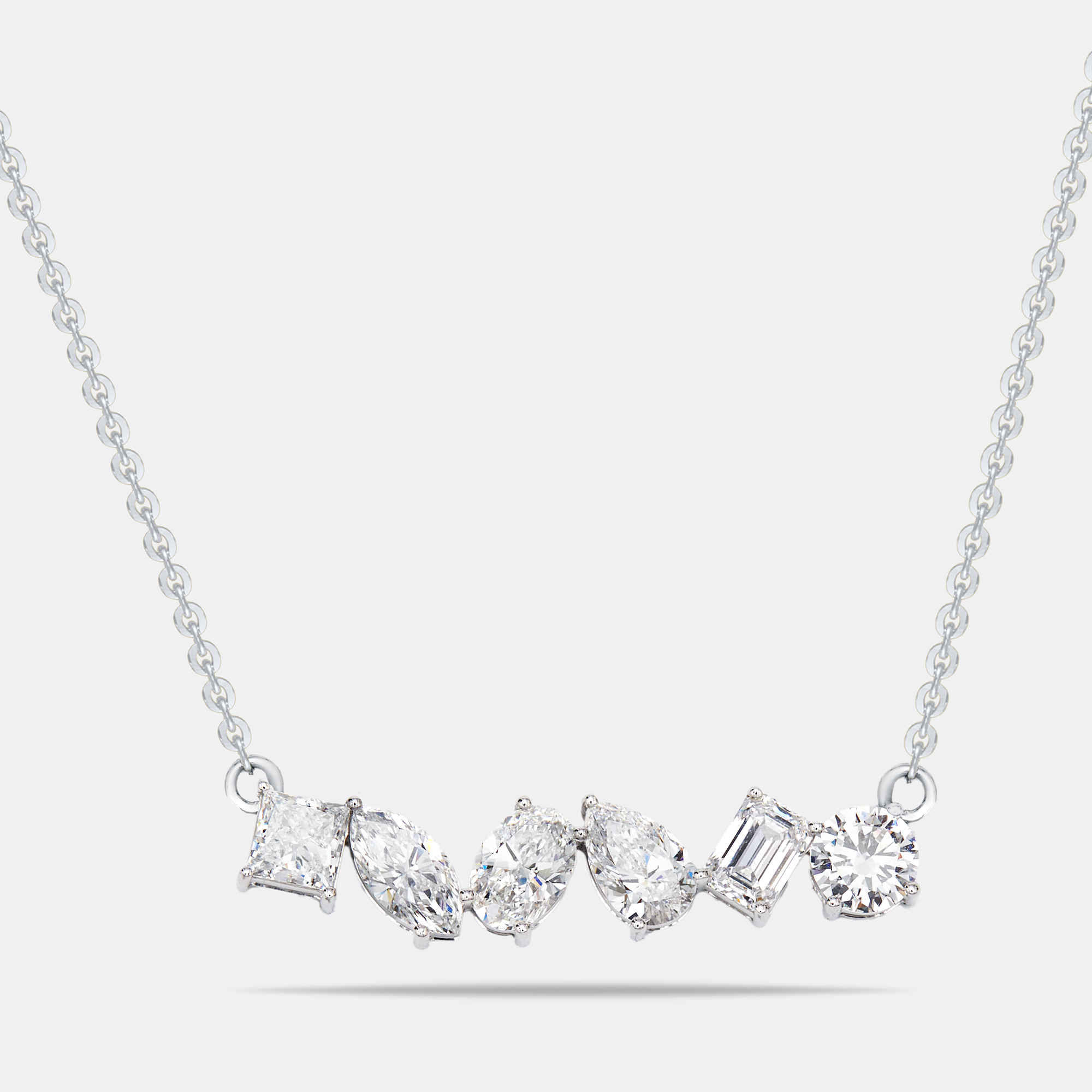 

3 cts Lab Grown Diamond 18k White Gold Necklace
