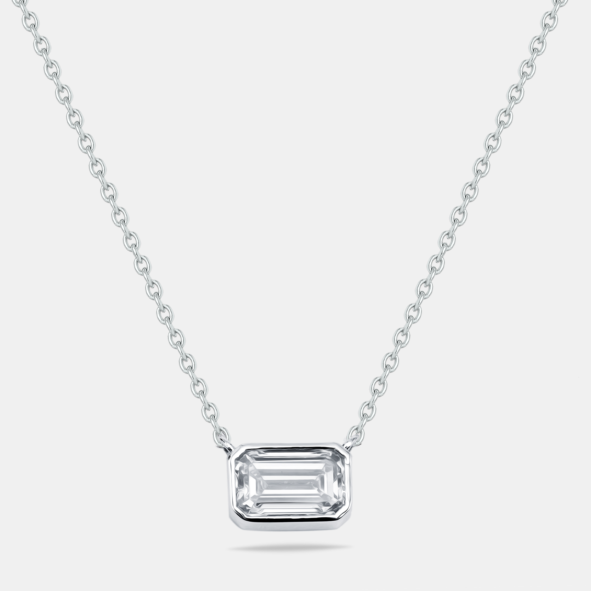Pre-owned The Diamond Edit 1.2 Cts Lab Grown Diamond 18k White Gold Necklace