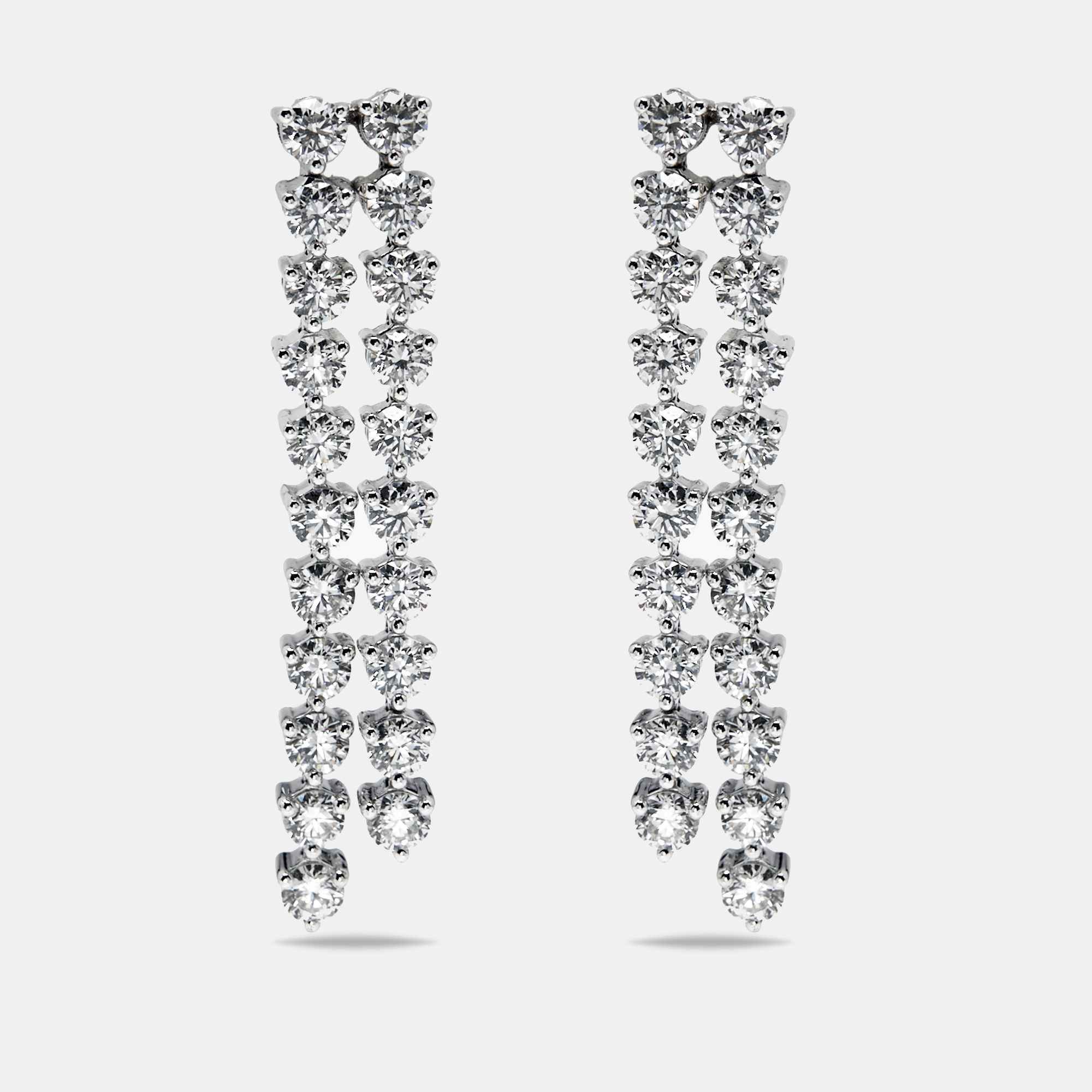 

4.5 cts Round Lab Grown Diamonds 18k White Gold Earrings