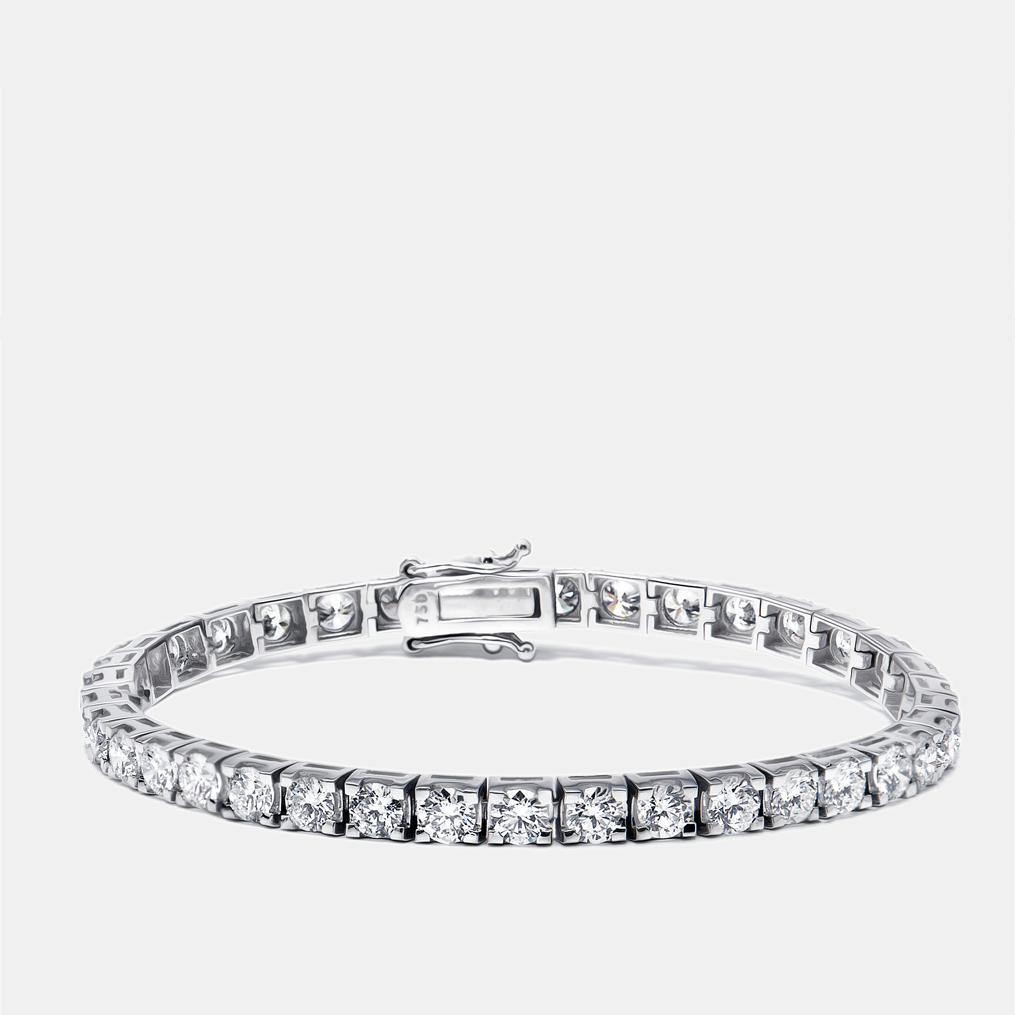 

6.4 cts Round Lab Grown Diamonds 18k White Gold Bracelet