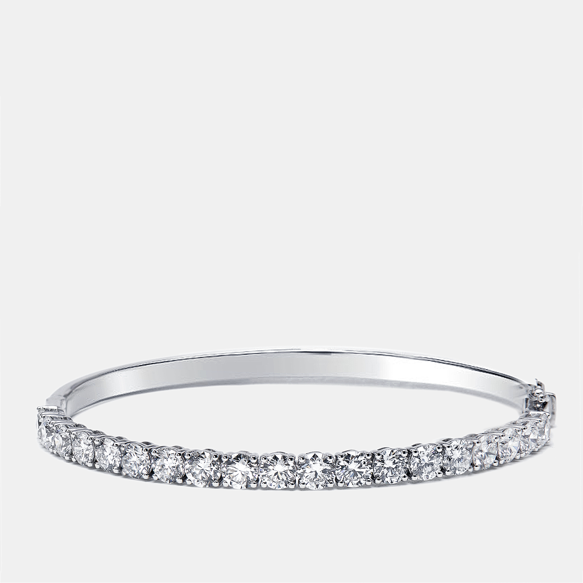 Pre-owned The Diamond Edit 4.00 Cts Round Lab Grown Diamonds 18k White Gold Bracelet