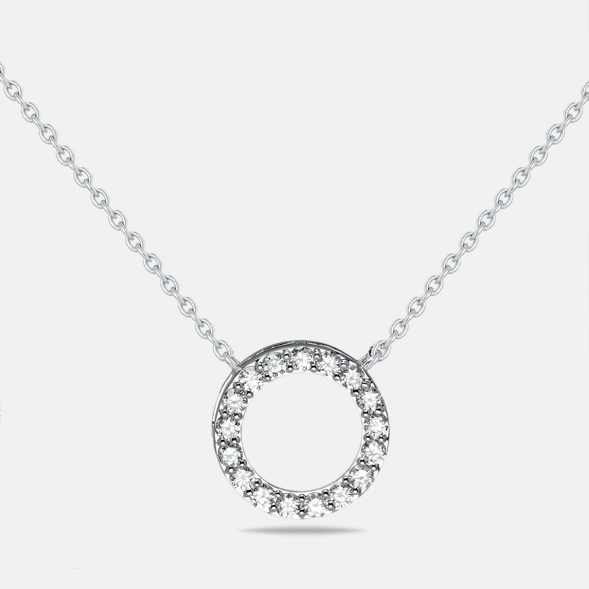 

0.49 cts Round Lab Grown Diamonds 18k White Gold Necklace