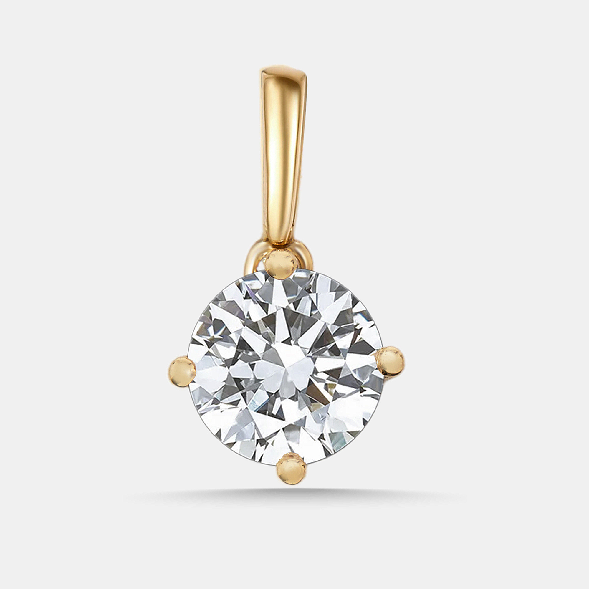 

1 ct Round Lab Grown Diamonds 18k Yellow Gold Pendant