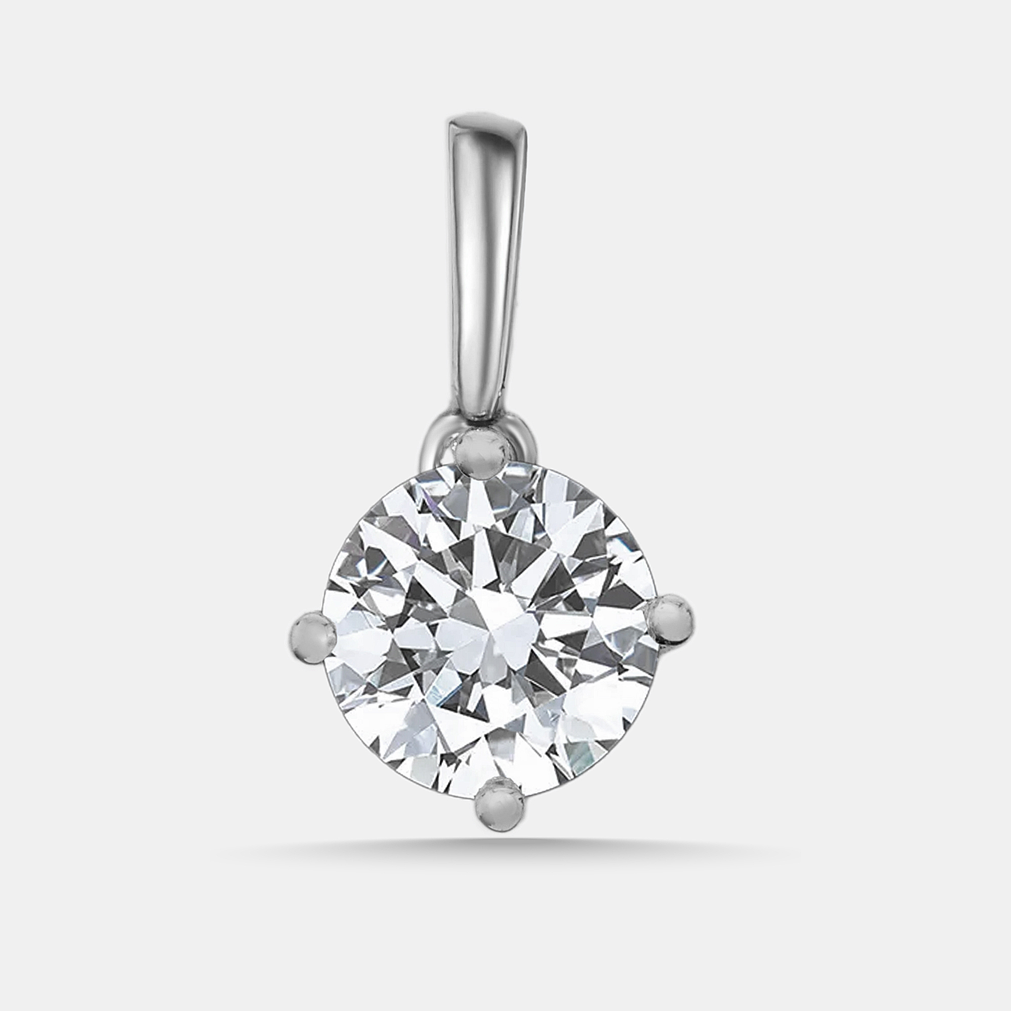 

1.00 cts Round Lab Grown Diamonds 18k White Gold Pendant