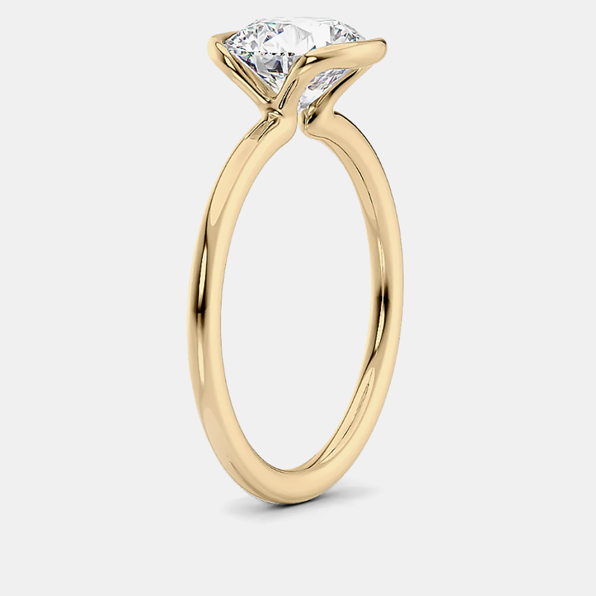 

2 cts Lab Grown Emerald Diamond 14k Yellow Gold Engagement Ring Size