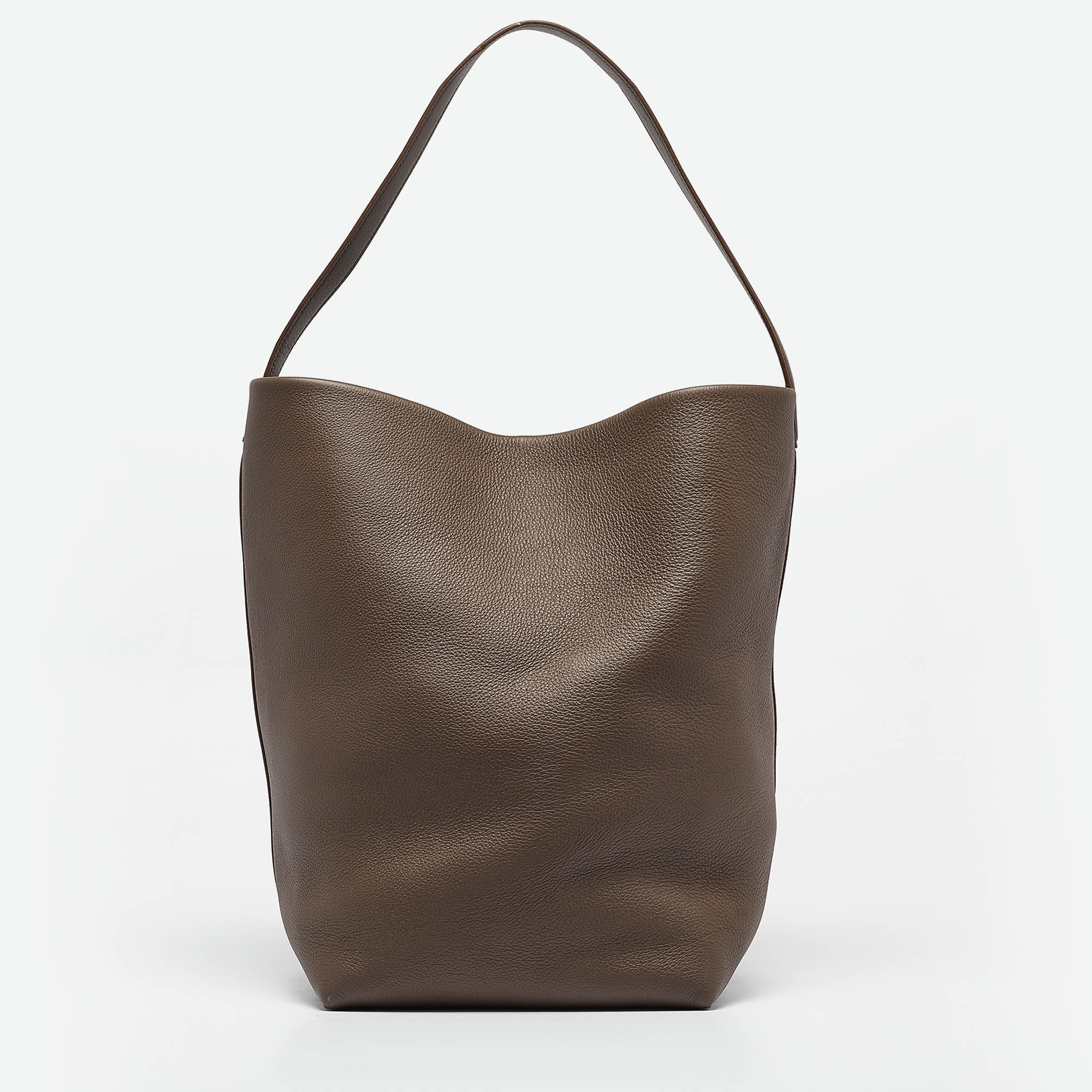 

The Row Brown Leather Large N/S Park Tote