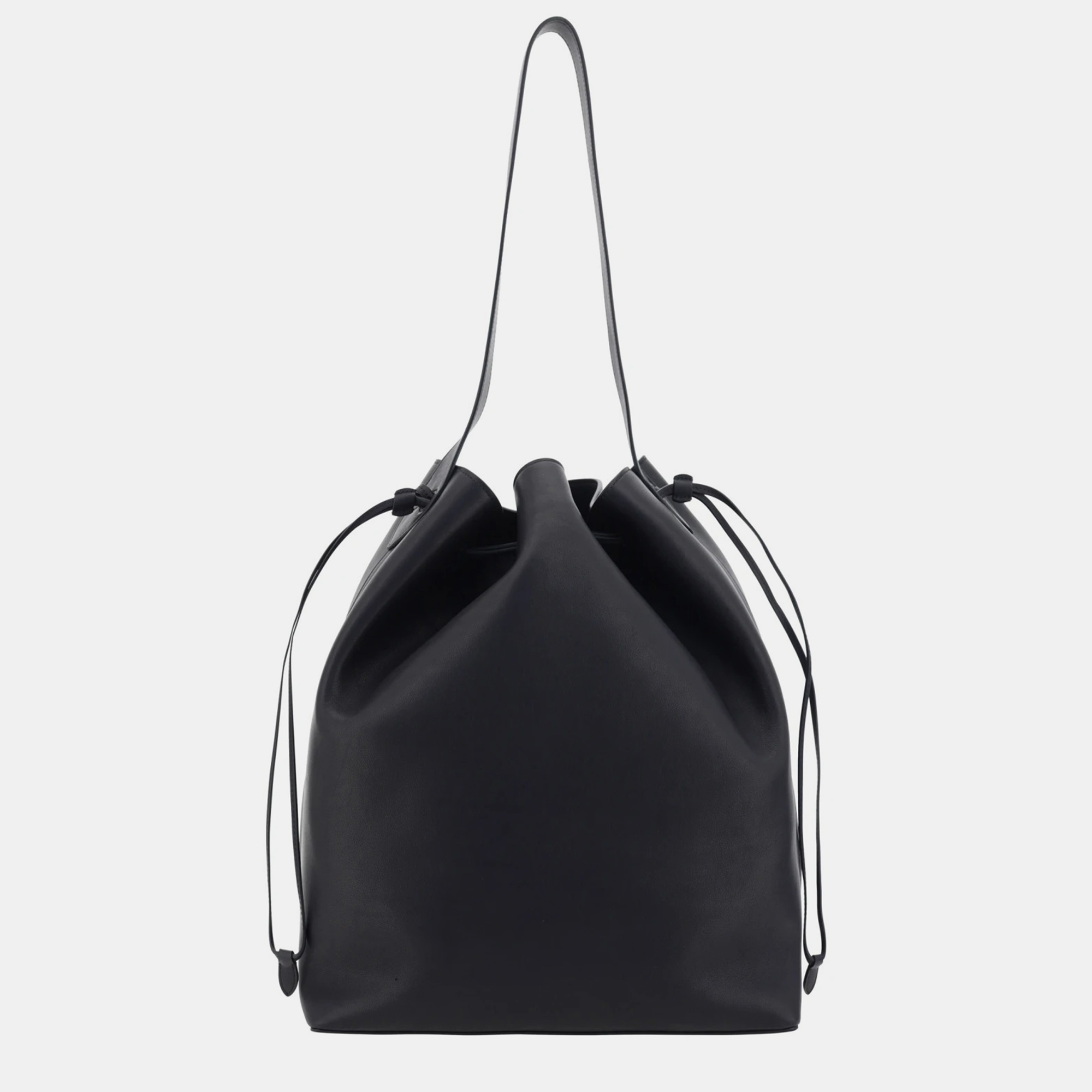 

The Row Black Leather Belvedere Bucket Bag