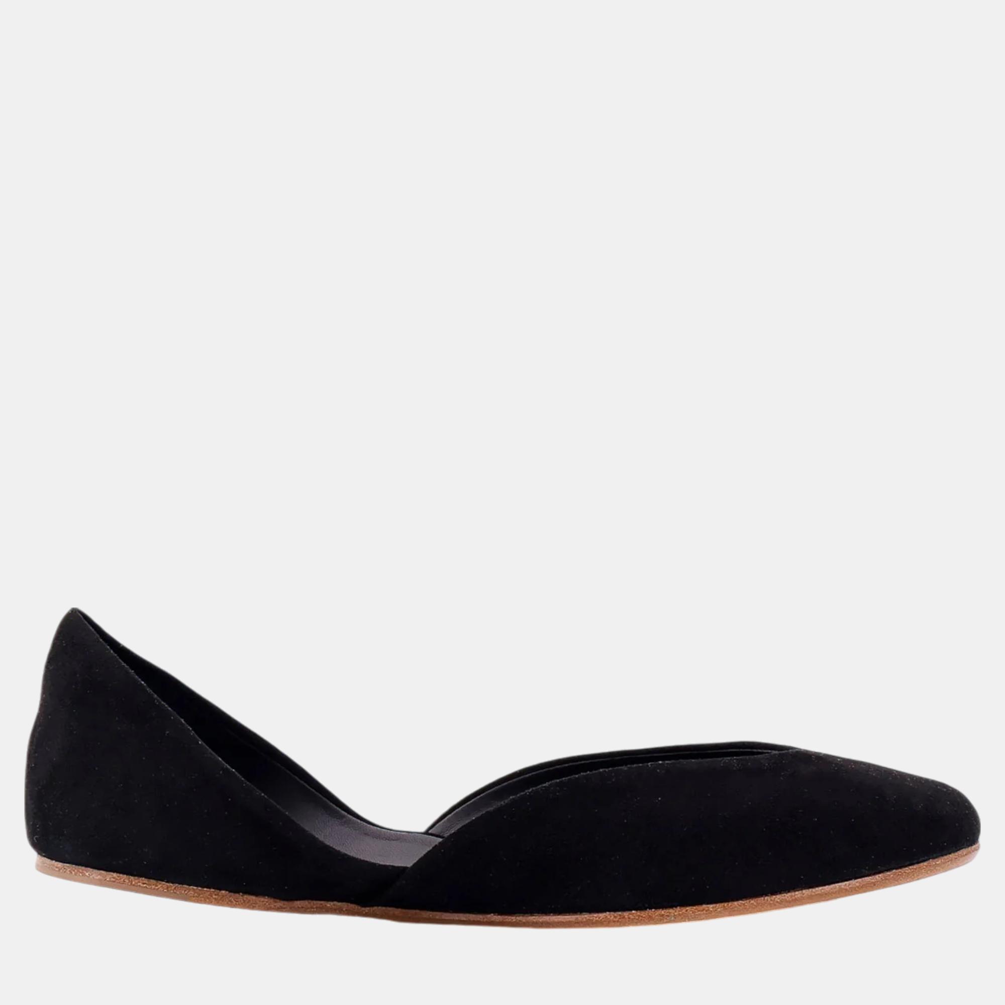 

The Row Black Suede Gemma Ballet Ballerinas EU