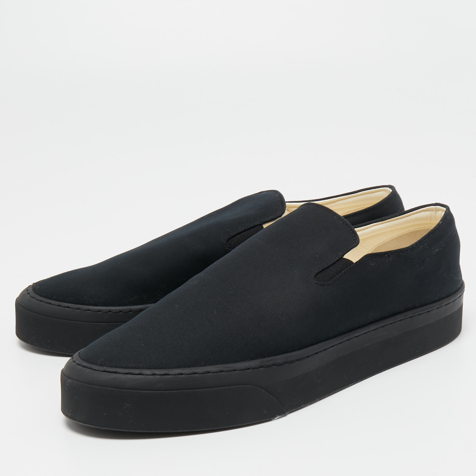 

The Row Black Fabric Marie H Slip On Sneakers Size