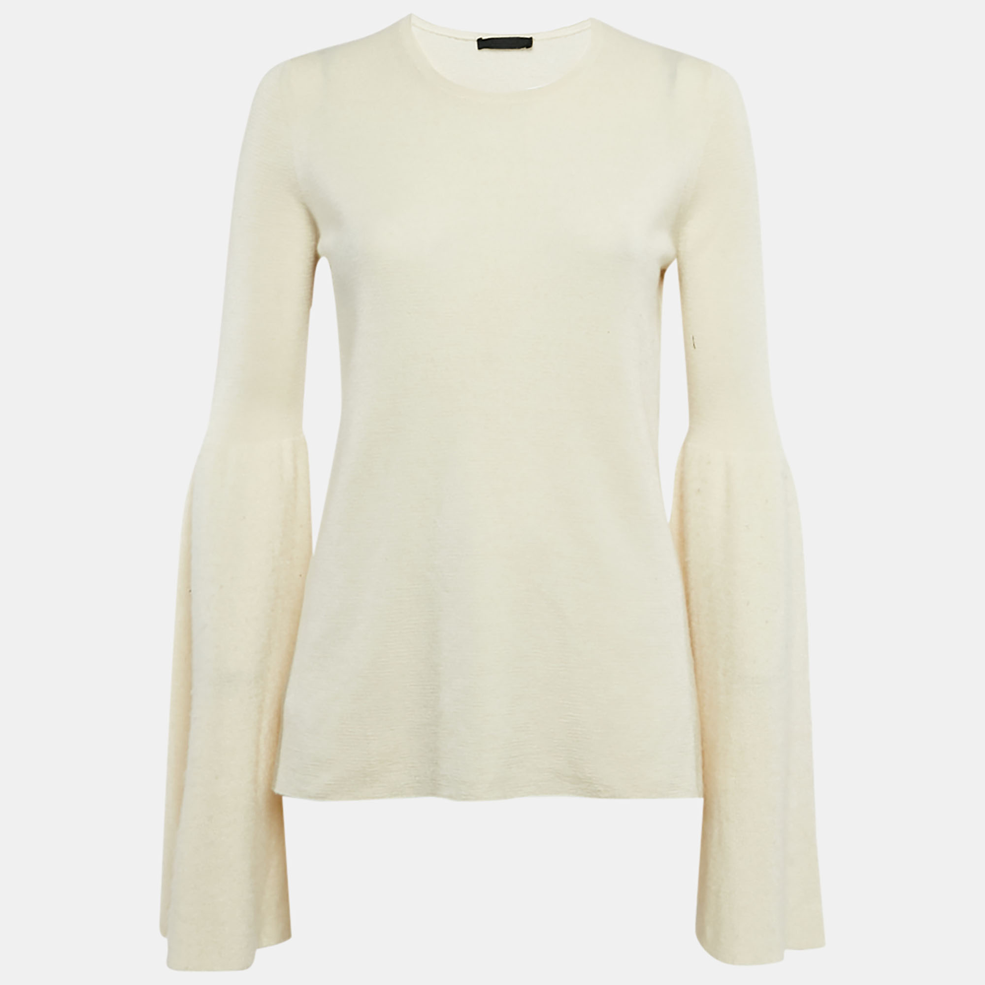 

The Row Cream Cashmere and Silk Full Sleeve Sweater M