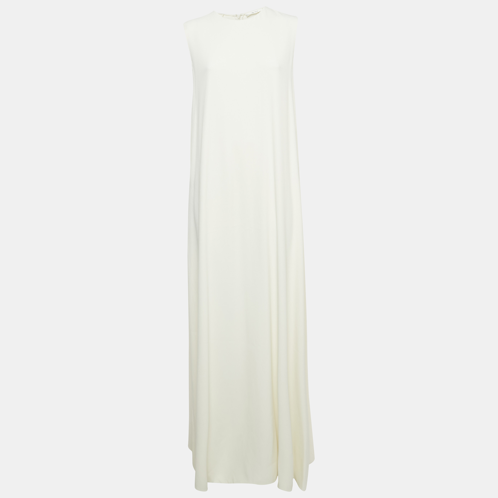 

The Row Off White Stretch Crepe Eno Dress L