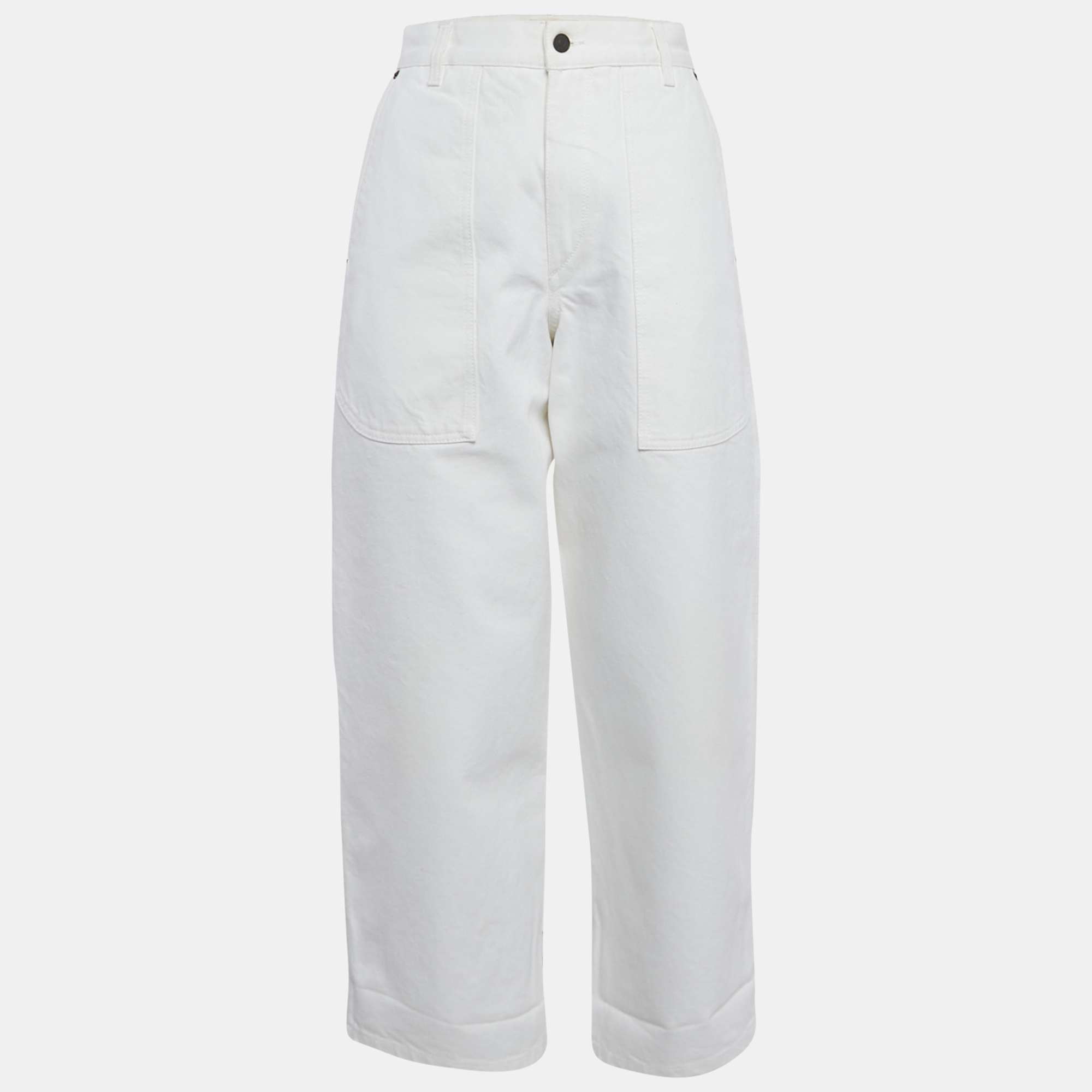 

The Row White Denim High Rise Jeans M/Waist 31"